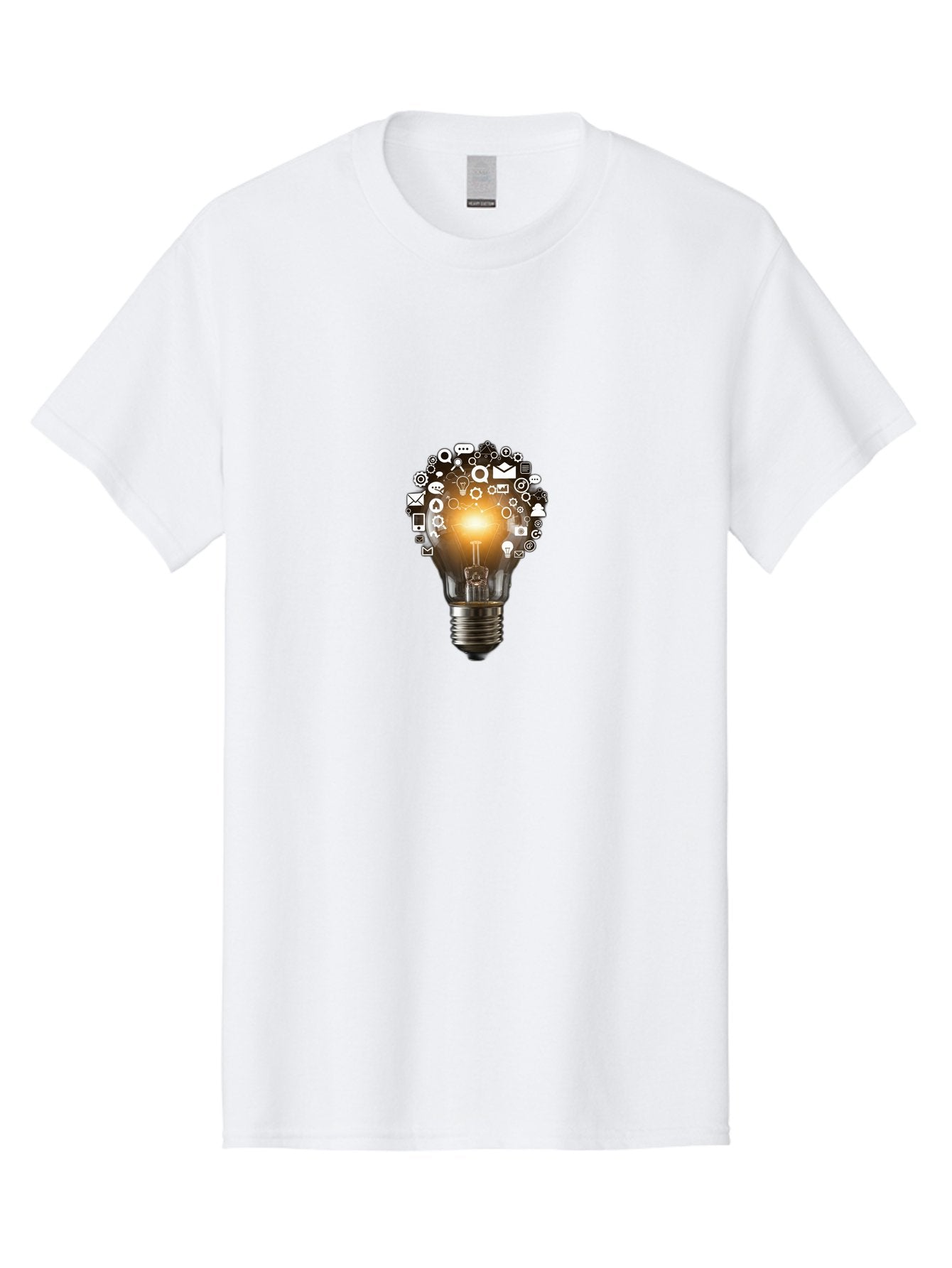 Light-Bulb-1 Men'S Graphic Tee, 100% Cotton, Comfortable Casual Summer Wear, Machine Washable, Vintage Camera, Old Camera, Antique Camera, Black Camera, Classic Photography, Photography Equipment, Nostalgic Device, Film Camera, Camera Art Bag695 14