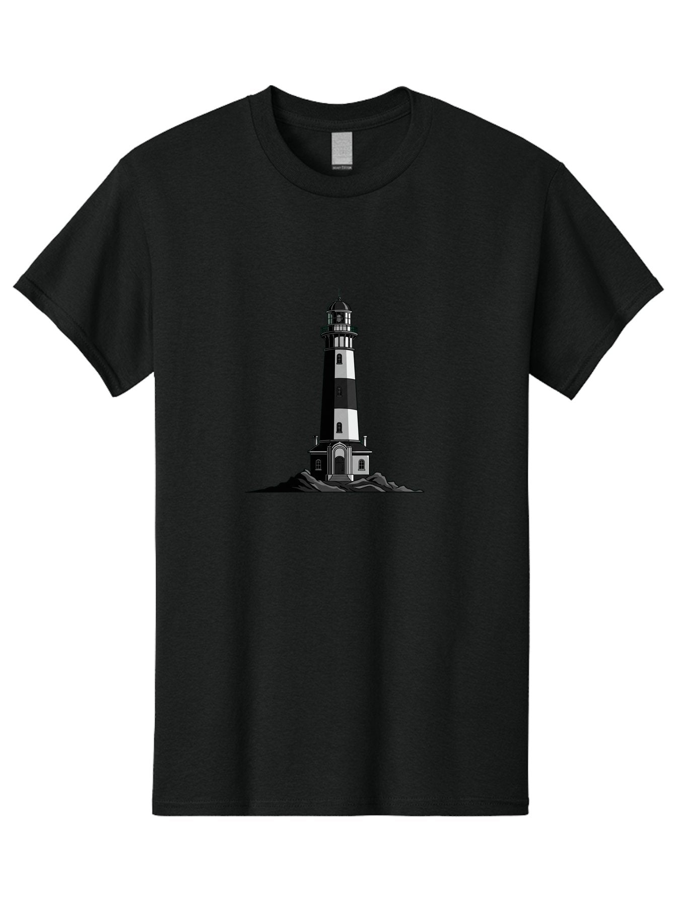 Lighthouse-11 Men'S Graphic Tee, 100% Cotton, Comfortable Casual Summer Wear, Machine Washable, Vintage Camera, Old Camera, Antique Camera, Black Camera, Classic Photography, Photography Equipment, Nostalgic Device, Film Camera, Camera Art Bag700 5
