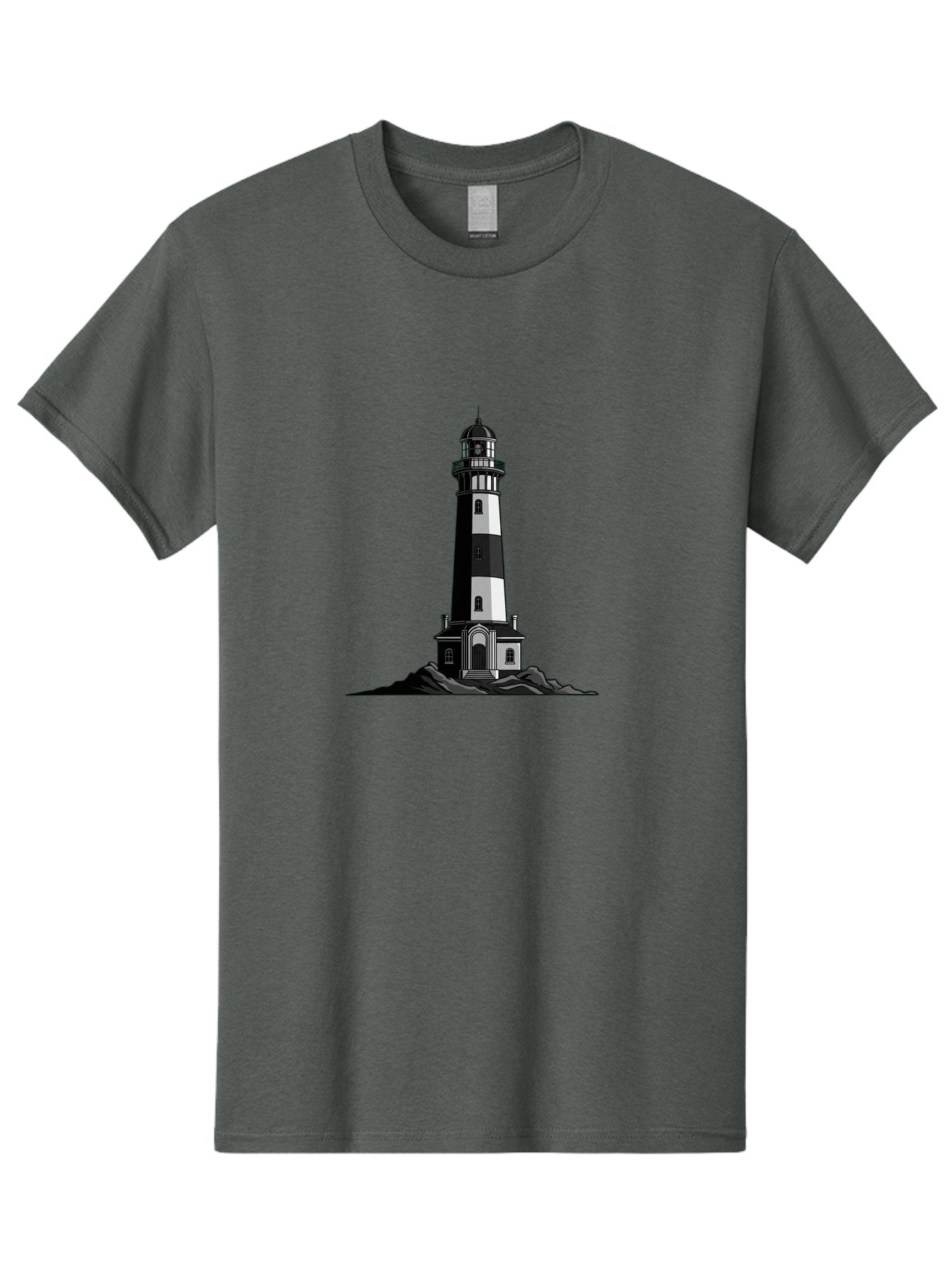 Lighthouse-11 Men'S Graphic Tee, 100% Cotton, Comfortable Casual Summer Wear, Machine Washable, Vintage Camera, Old Camera, Antique Camera, Black Camera, Classic Photography, Photography Equipment, Nostalgic Device, Film Camera, Camera Art Bag700 10