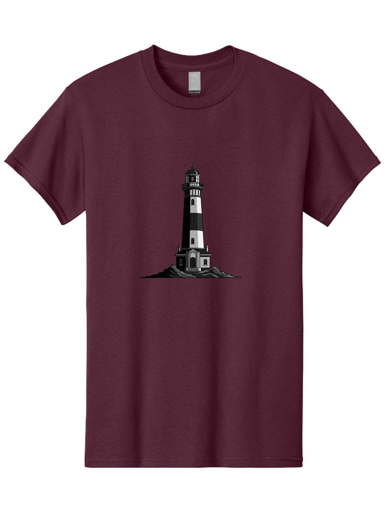Lighthouse-11 Men'S Graphic Tee, 100% Cotton, Comfortable Casual Summer Wear, Machine Washable, Vintage Camera, Old Camera, Antique Camera, Black Camera, Classic Photography, Photography Equipment, Nostalgic Device, Film Camera, Camera Art Bag700 13