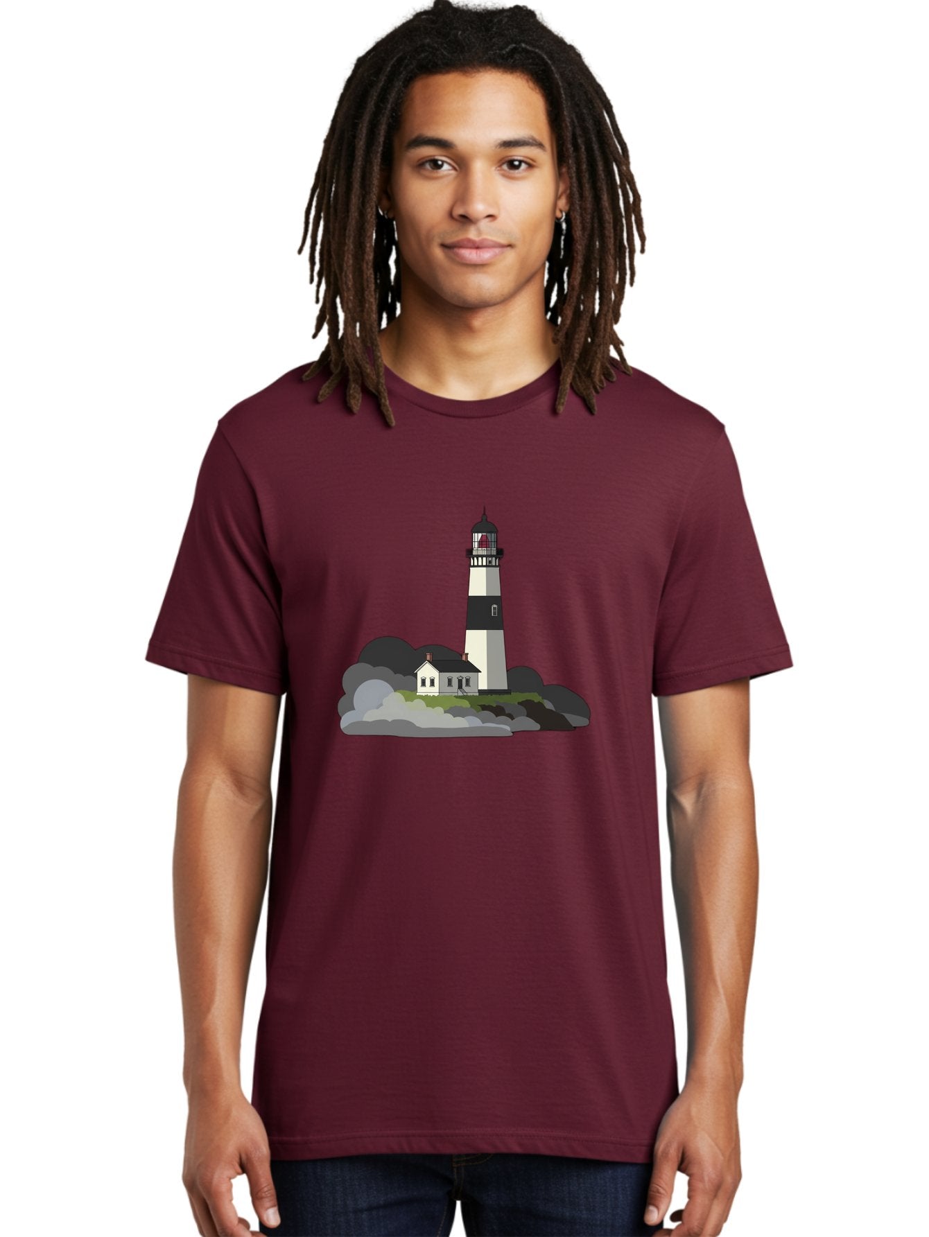 Lighthouse-3 Men'S Graphic Tee, 100% Cotton, Comfortable Casual Summer Wear, Machine Washable, Vintage Camera, Old Camera, Antique Camera, Black Camera, Classic Photography, Photography Equipment, Nostalgic Device, Film Camera, Camera Art Bag707 26