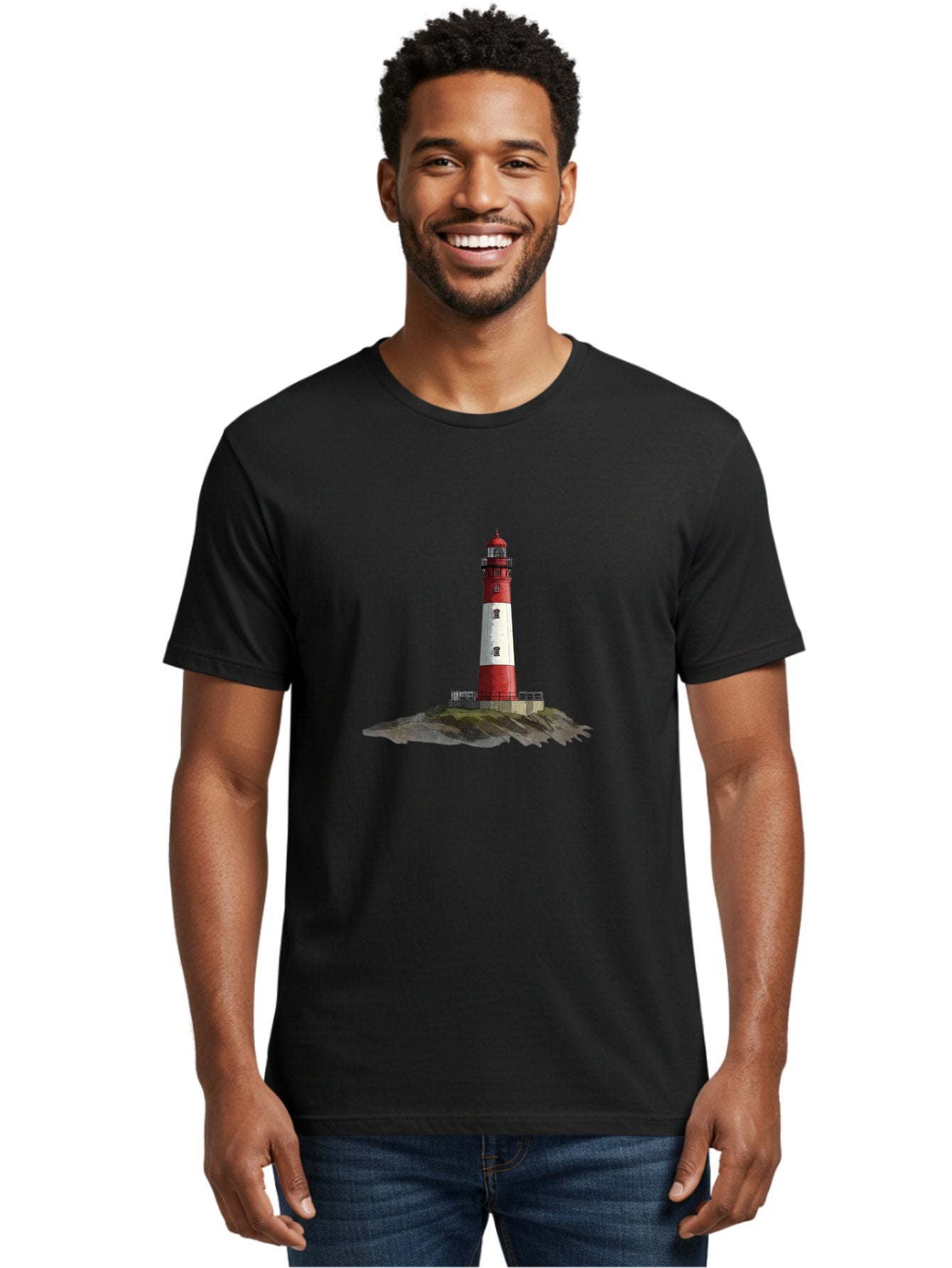 Lighthouse-4 Men'S Graphic Tee, 100% Cotton, Comfortable Casual Summer Wear, Machine Washable, Vintage Camera, Old Camera, Antique Camera, Black Camera, Classic Photography, Photography Equipment, Nostalgic Device, Film Camera, Camera Art Bag708 29