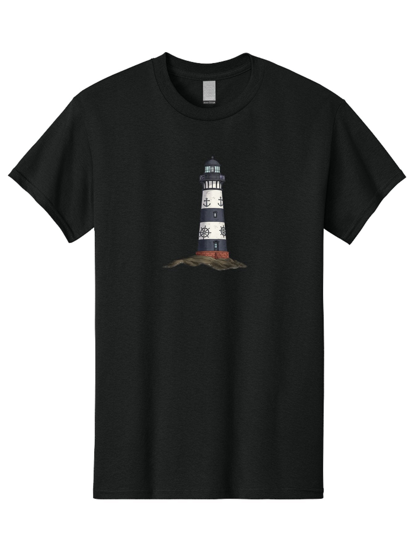 Lighthouse-6 Men'S Graphic Tee, 100% Cotton, Comfortable Casual Summer Wear, Machine Washable, Vintage Camera, Old Camera, Antique Camera, Black Camera, Classic Photography, Photography Equipment, Nostalgic Device, Film Camera, Camera Art Bag710 14