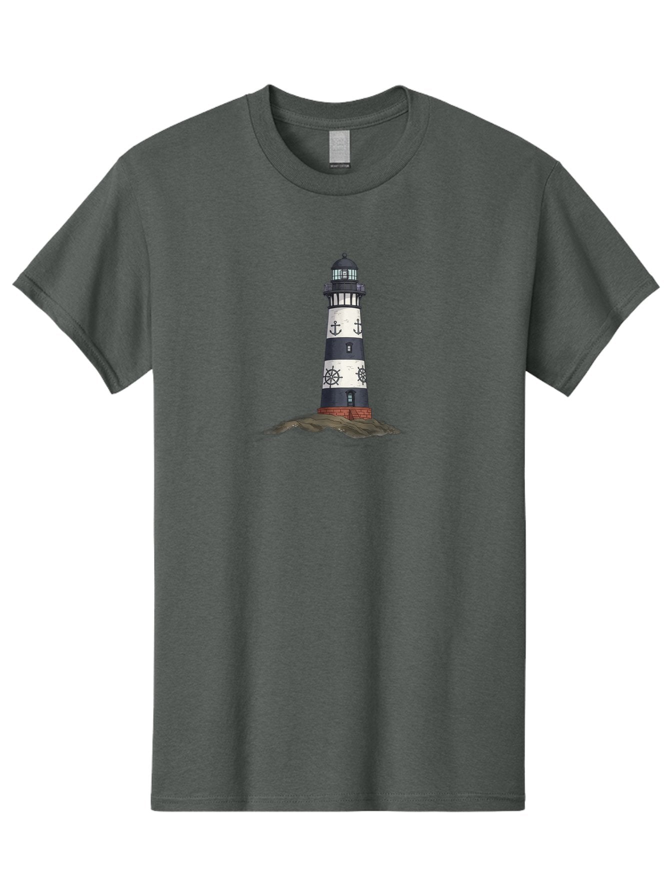Lighthouse-6 Men'S Graphic Tee, 100% Cotton, Comfortable Casual Summer Wear, Machine Washable, Vintage Camera, Old Camera, Antique Camera, Black Camera, Classic Photography, Photography Equipment, Nostalgic Device, Film Camera, Camera Art Bag710 9
