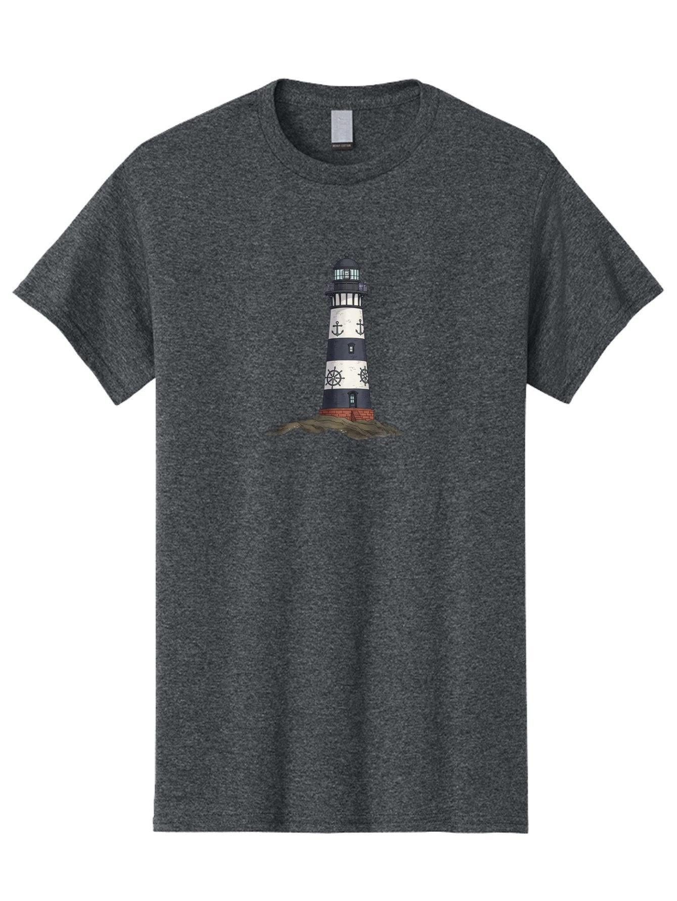 Lighthouse-6 Men'S Graphic Tee, 100% Cotton, Comfortable Casual Summer Wear, Machine Washable, Vintage Camera, Old Camera, Antique Camera, Black Camera, Classic Photography, Photography Equipment, Nostalgic Device, Film Camera, Camera Art Bag710 13