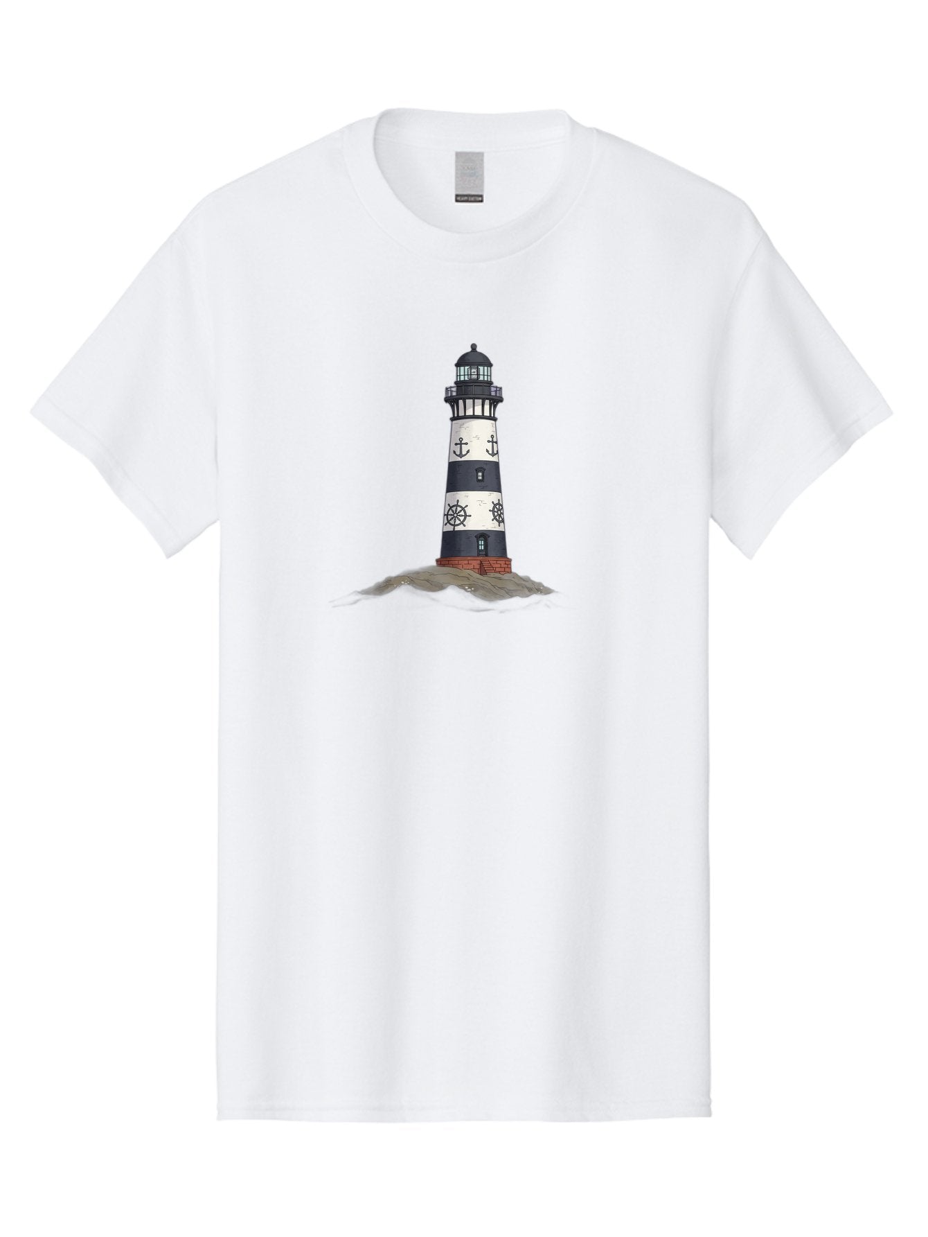 Lighthouse-6 Men'S Graphic Tee, 100% Cotton, Comfortable Casual Summer Wear, Machine Washable, Vintage Camera, Old Camera, Antique Camera, Black Camera, Classic Photography, Photography Equipment, Nostalgic Device, Film Camera, Camera Art Bag710