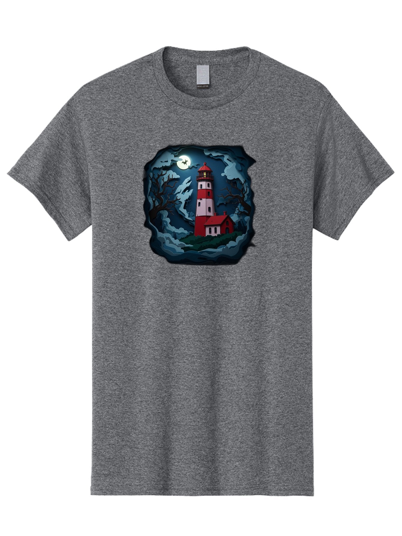 Lighthouse-At-Night Men'S Graphic Tee, 100% Cotton, Comfortable Casual Summer Wear, Machine Washable, Vintage Camera, Old Camera, Antique Camera, Black Camera, Classic Photography, Photography Equipment, Nostalgic Device, Film Camera, Bag715 3