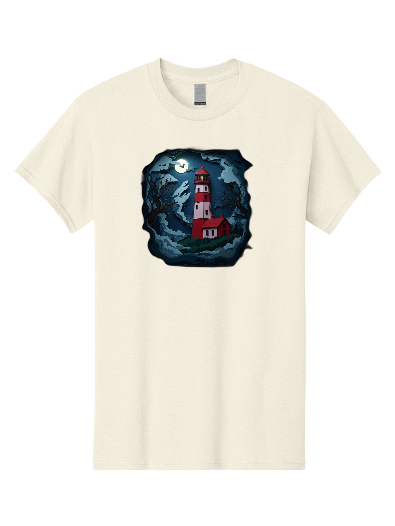 Lighthouse-At-Night Men'S Graphic Tee, 100% Cotton, Comfortable Casual Summer Wear, Machine Washable, Vintage Camera, Old Camera, Antique Camera, Black Camera, Classic Photography, Photography Equipment, Nostalgic Device, Film Camera, Bag715 9