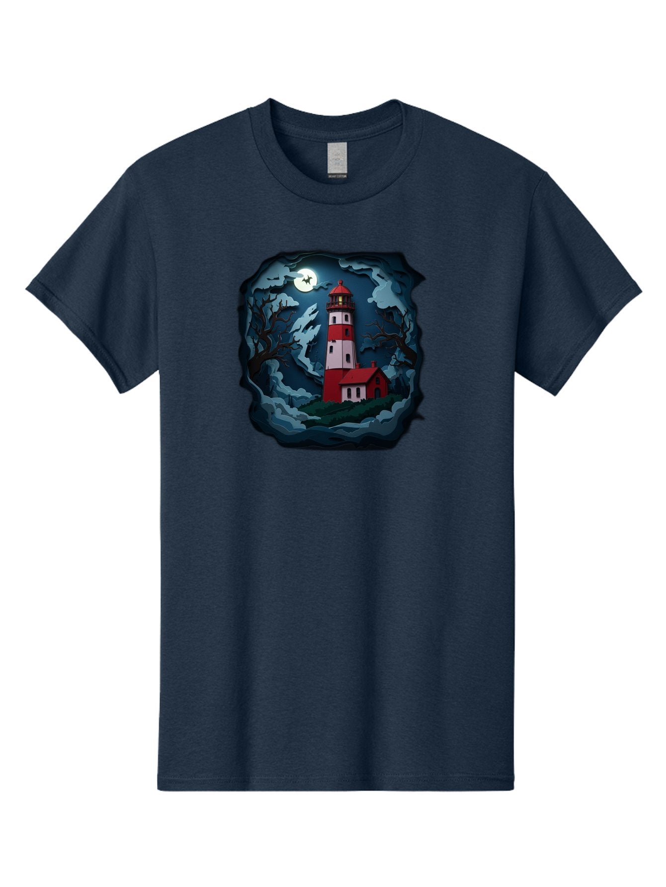 Lighthouse-At-Night Men'S Graphic Tee, 100% Cotton, Comfortable Casual Summer Wear, Machine Washable, Vintage Camera, Old Camera, Antique Camera, Black Camera, Classic Photography, Photography Equipment, Nostalgic Device, Film Camera, Bag715 4