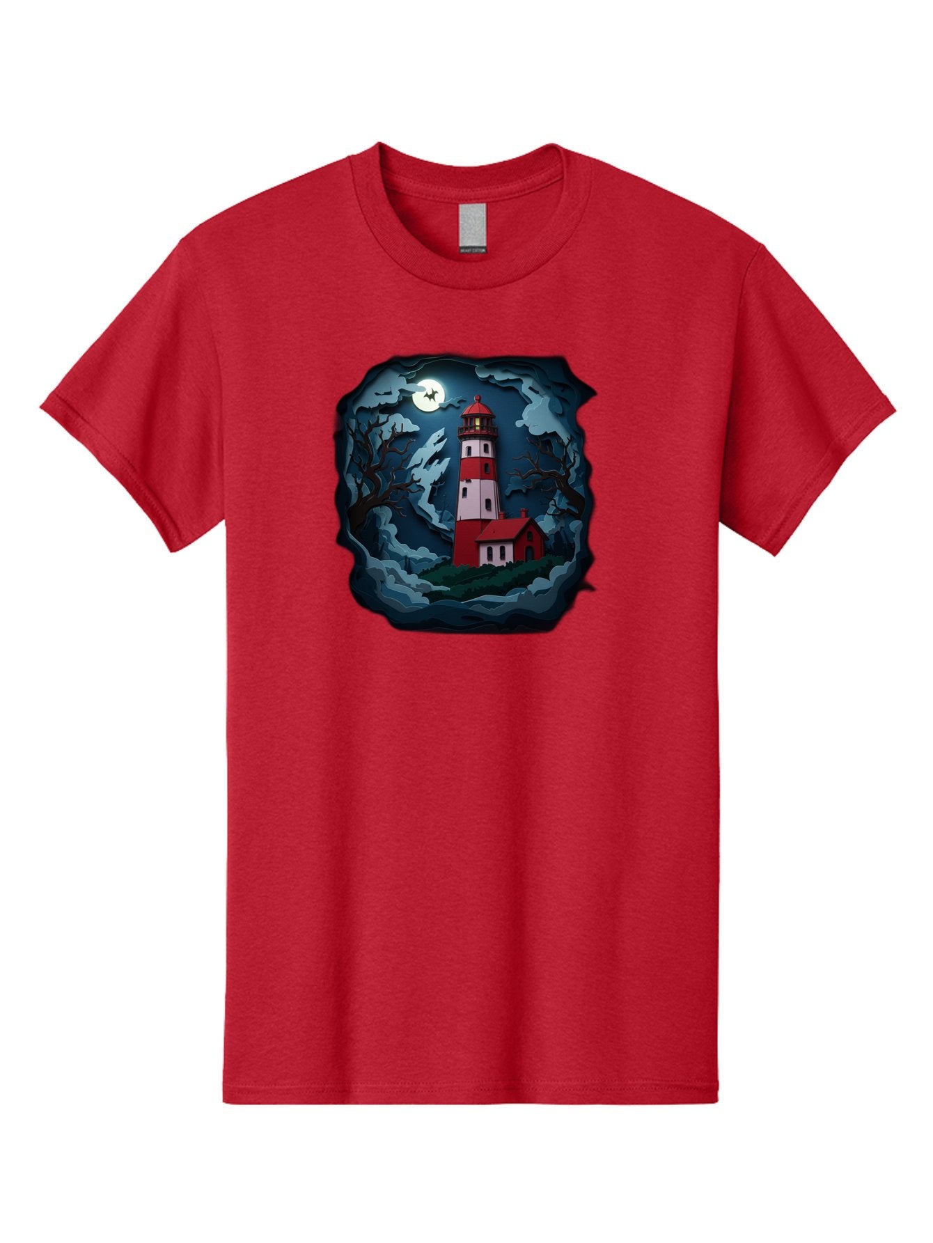 Lighthouse-At-Night Men'S Graphic Tee, 100% Cotton, Comfortable Casual Summer Wear, Machine Washable, Vintage Camera, Old Camera, Antique Camera, Black Camera, Classic Photography, Photography Equipment, Nostalgic Device, Film Camera, Bag715 8