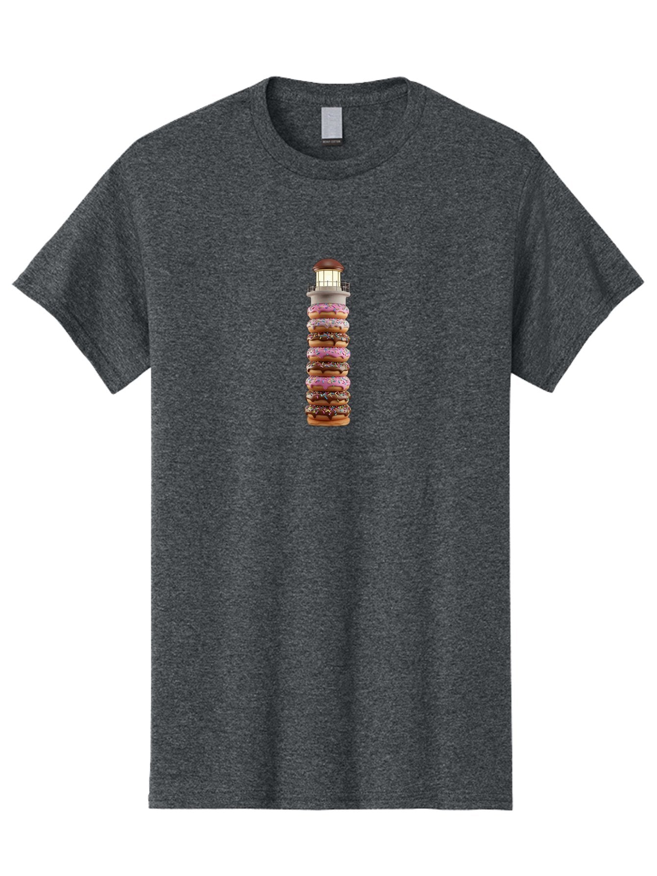 Lighthouse-Donuts Men'S Graphic Tee, 100% Cotton, Comfortable Casual Summer Wear, Machine Washable, Vintage Camera, Old Camera, Antique Camera, Black Camera, Classic Photography, Photography Equipment, Nostalgic Device, Film Camera, Camera Art Bag717 5