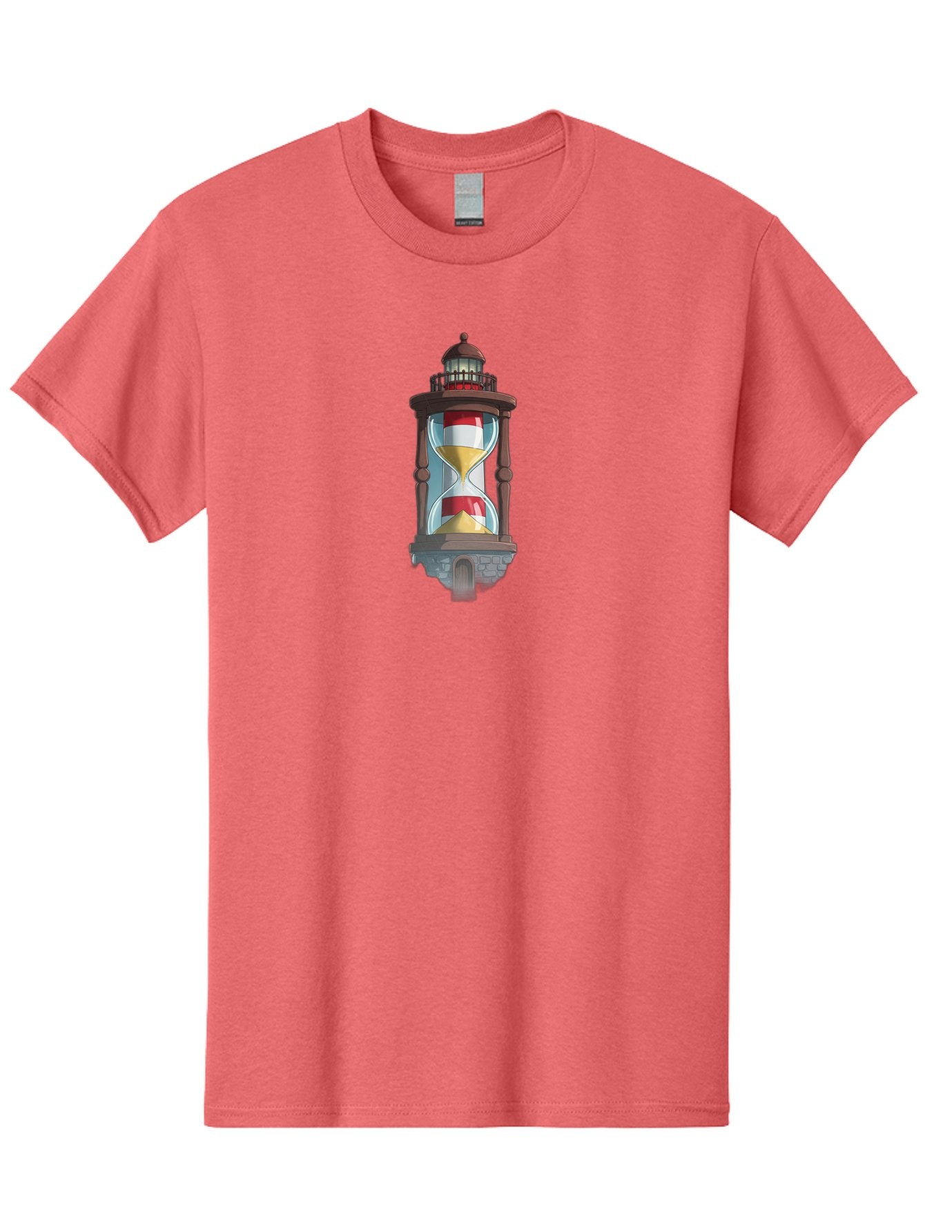 Lighthouse-Hourglass Men'S Graphic Tee, 100% Cotton, Comfortable Casual Summer Wear, Machine Washable, Vintage Camera, Old Camera, Antique Camera, Black Camera, Classic Photography, Photography Equipment, Nostalgic Device, Film Camera, Bag718 14