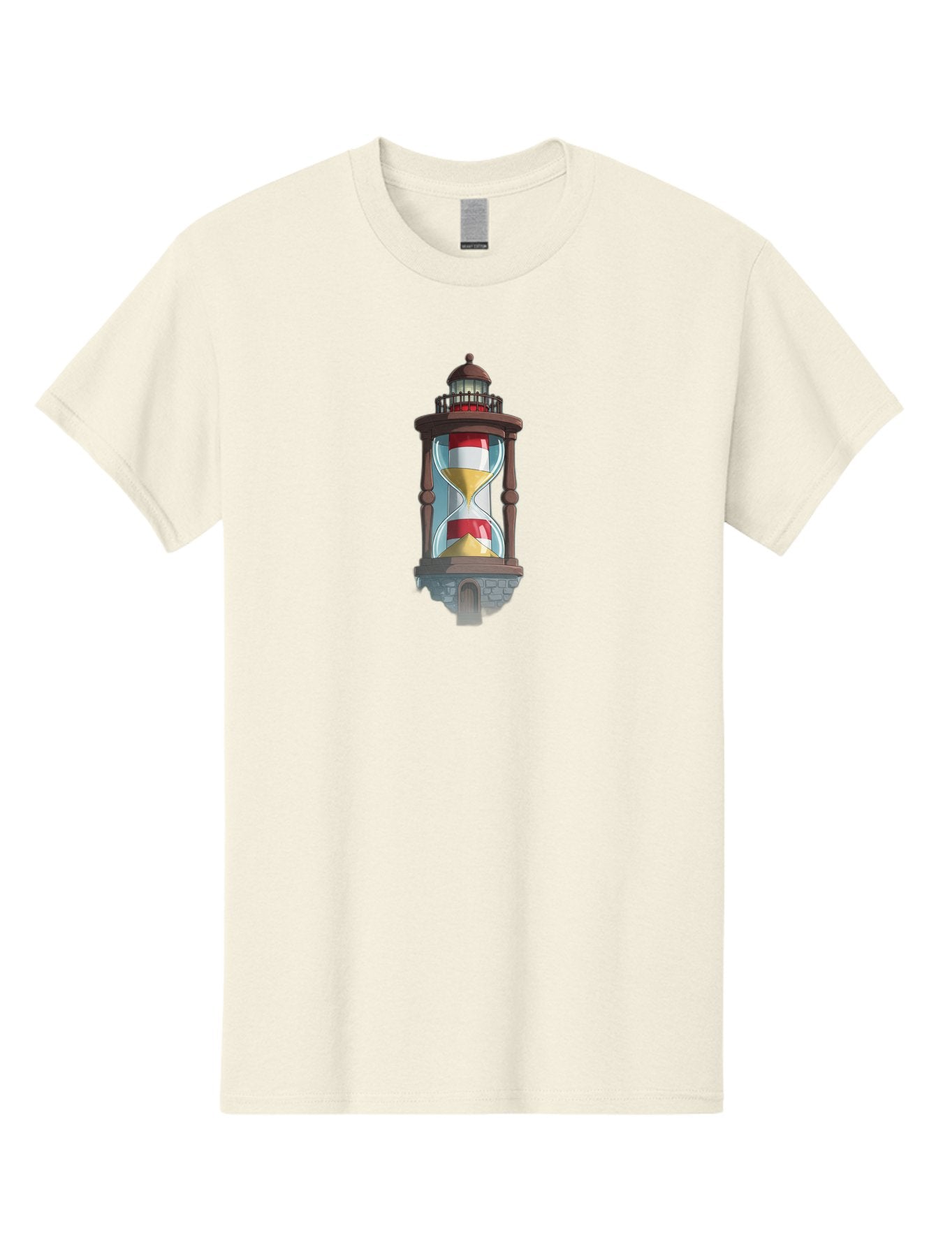 Lighthouse-Hourglass Men'S Graphic Tee, 100% Cotton, Comfortable Casual Summer Wear, Machine Washable, Vintage Camera, Old Camera, Antique Camera, Black Camera, Classic Photography, Photography Equipment, Nostalgic Device, Film Camera, Bag718 15