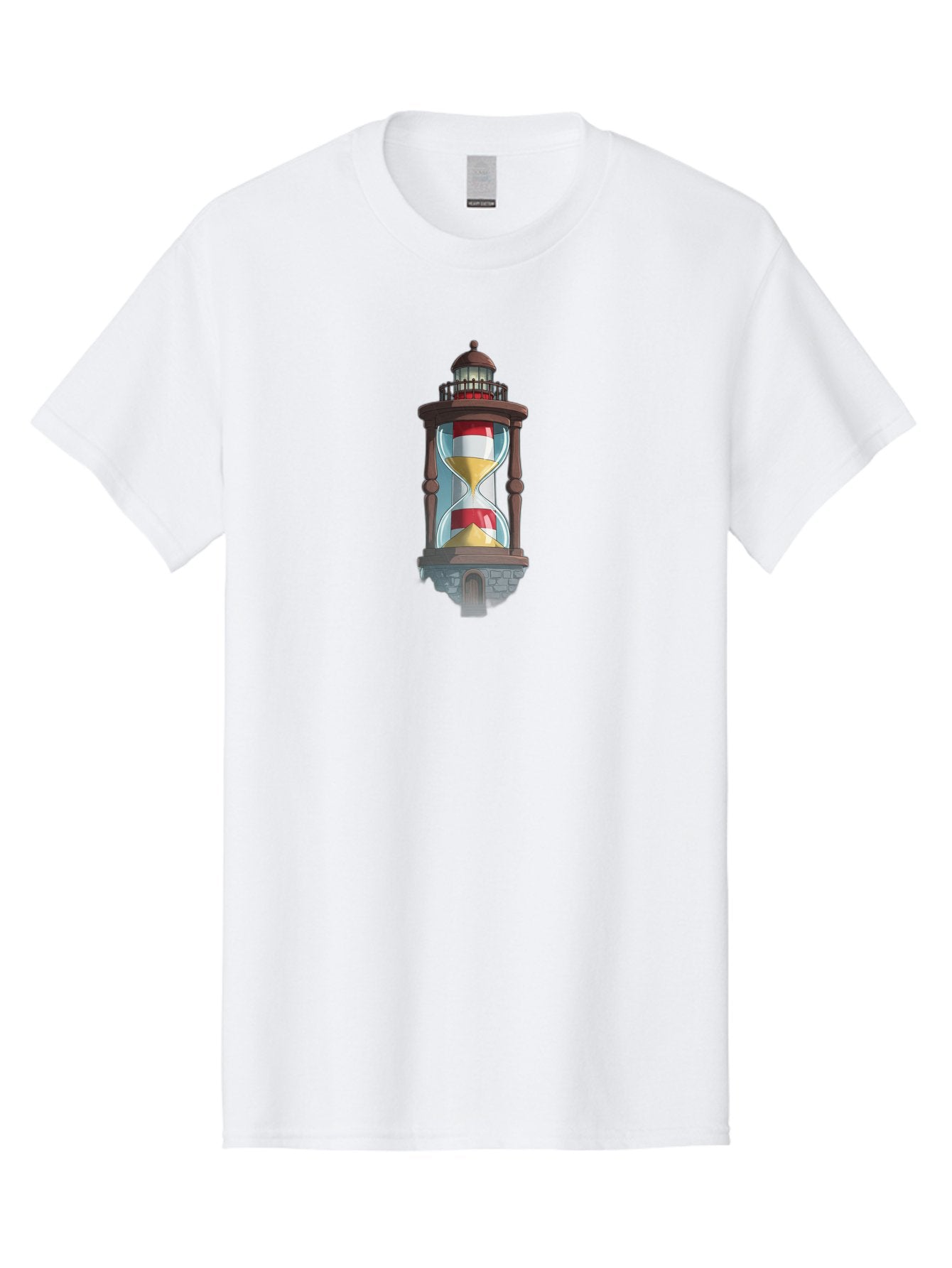 Lighthouse-Hourglass Men'S Graphic Tee, 100% Cotton, Comfortable Casual Summer Wear, Machine Washable, Vintage Camera, Old Camera, Antique Camera, Black Camera, Classic Photography, Photography Equipment, Nostalgic Device, Film Camera, Bag718 6