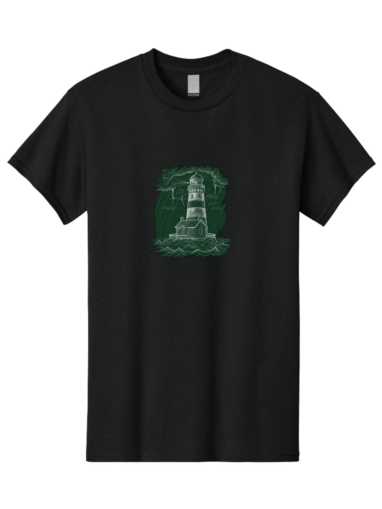 Lighthouse-In-Storm-1 Men'S Graphic Tee, 100% Cotton, Comfortable Casual Summer Wear, Machine Washable, Vintage Camera, Old Camera, Antique Camera, Black Camera, Classic Photography, Photography Equipment, Nostalgic Device, Film Camera, Bag721 6