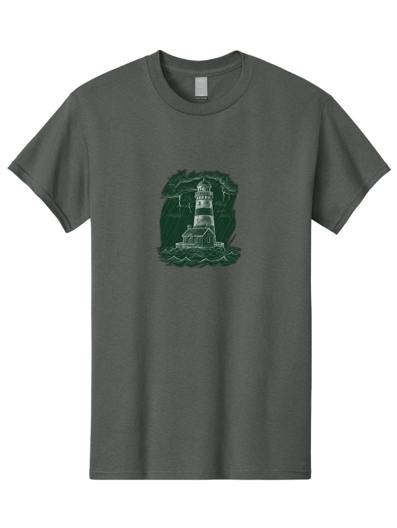 Lighthouse-In-Storm-1 Men'S Graphic Tee, 100% Cotton, Comfortable Casual Summer Wear, Machine Washable, Vintage Camera, Old Camera, Antique Camera, Black Camera, Classic Photography, Photography Equipment, Nostalgic Device, Film Camera, Bag721 9