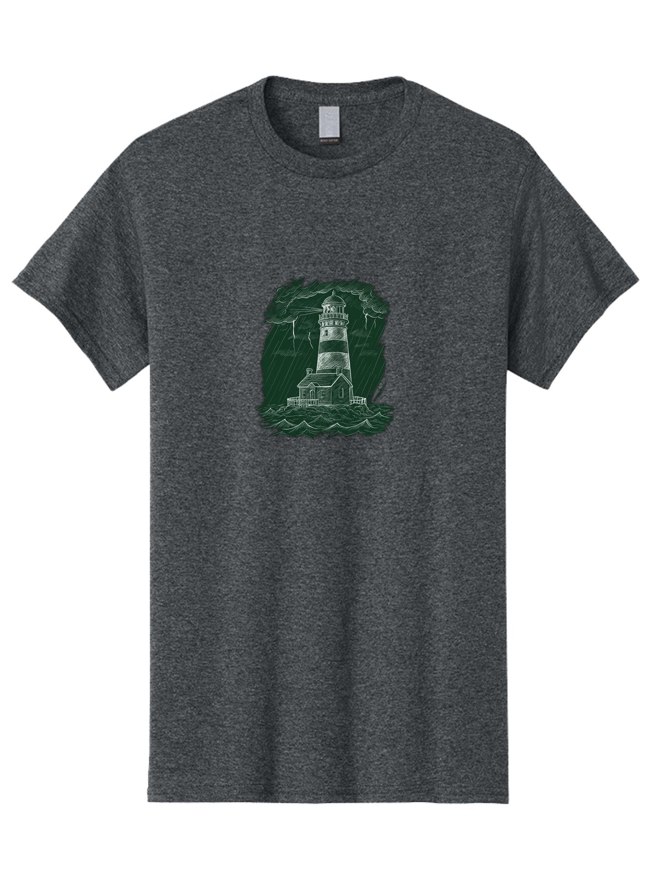 Lighthouse-In-Storm-1 Men'S Graphic Tee, 100% Cotton, Comfortable Casual Summer Wear, Machine Washable, Vintage Camera, Old Camera, Antique Camera, Black Camera, Classic Photography, Photography Equipment, Nostalgic Device, Film Camera, Bag721 11