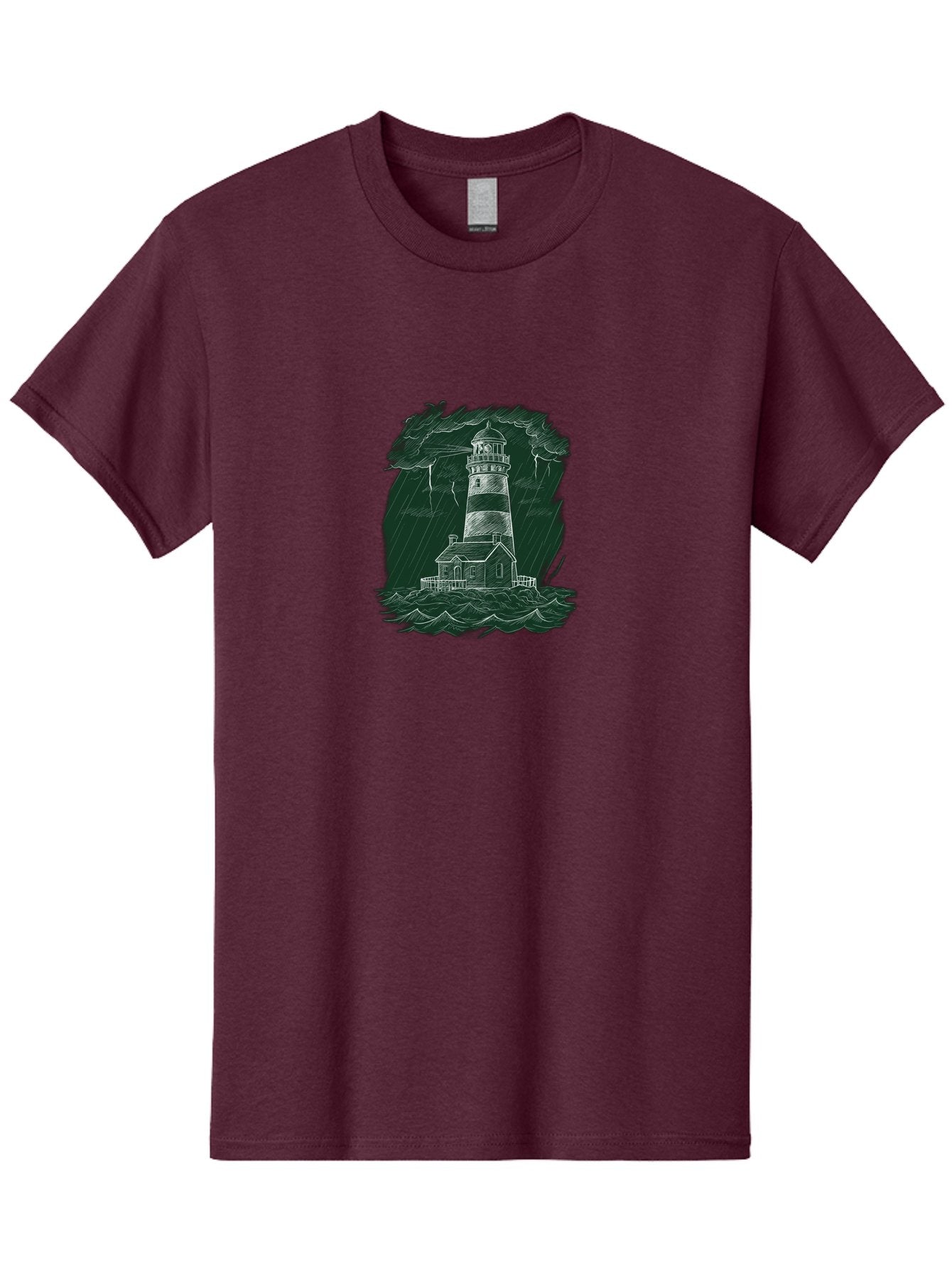 Lighthouse-In-Storm-1 Men'S Graphic Tee, 100% Cotton, Comfortable Casual Summer Wear, Machine Washable, Vintage Camera, Old Camera, Antique Camera, Black Camera, Classic Photography, Photography Equipment, Nostalgic Device, Film Camera, Bag721 13