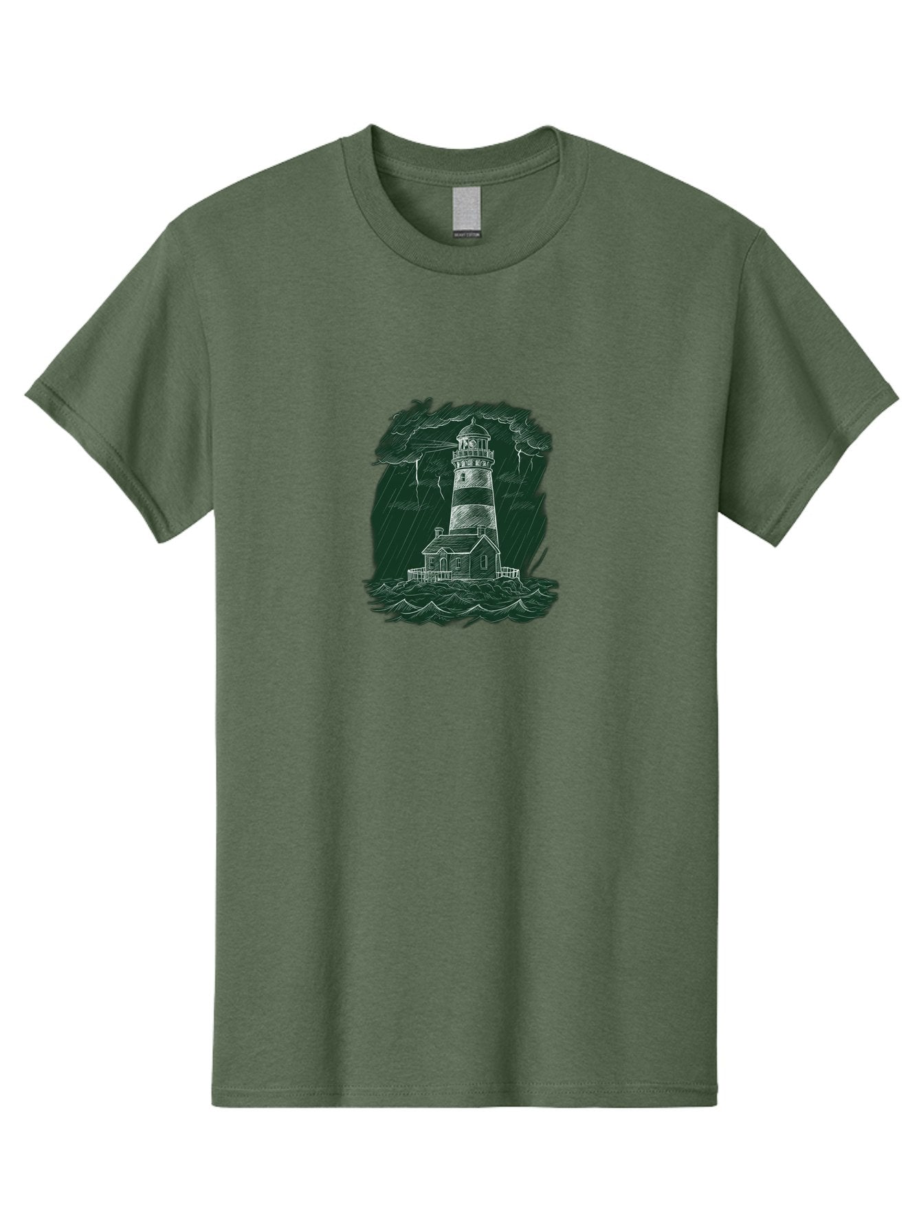 Lighthouse-In-Storm-1 Men'S Graphic Tee, 100% Cotton, Comfortable Casual Summer Wear, Machine Washable, Vintage Camera, Old Camera, Antique Camera, Black Camera, Classic Photography, Photography Equipment, Nostalgic Device, Film Camera, Bag721 4