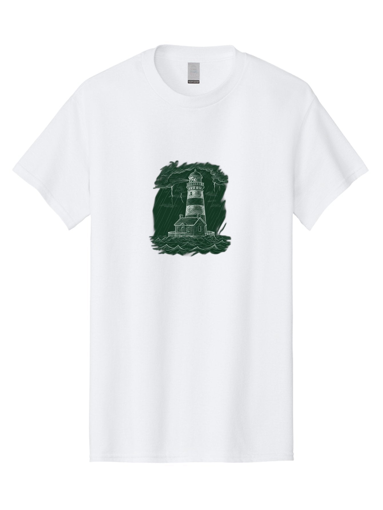Lighthouse-In-Storm-1 Men'S Graphic Tee, 100% Cotton, Comfortable Casual Summer Wear, Machine Washable, Vintage Camera, Old Camera, Antique Camera, Black Camera, Classic Photography, Photography Equipment, Nostalgic Device, Film Camera, Bag721 5