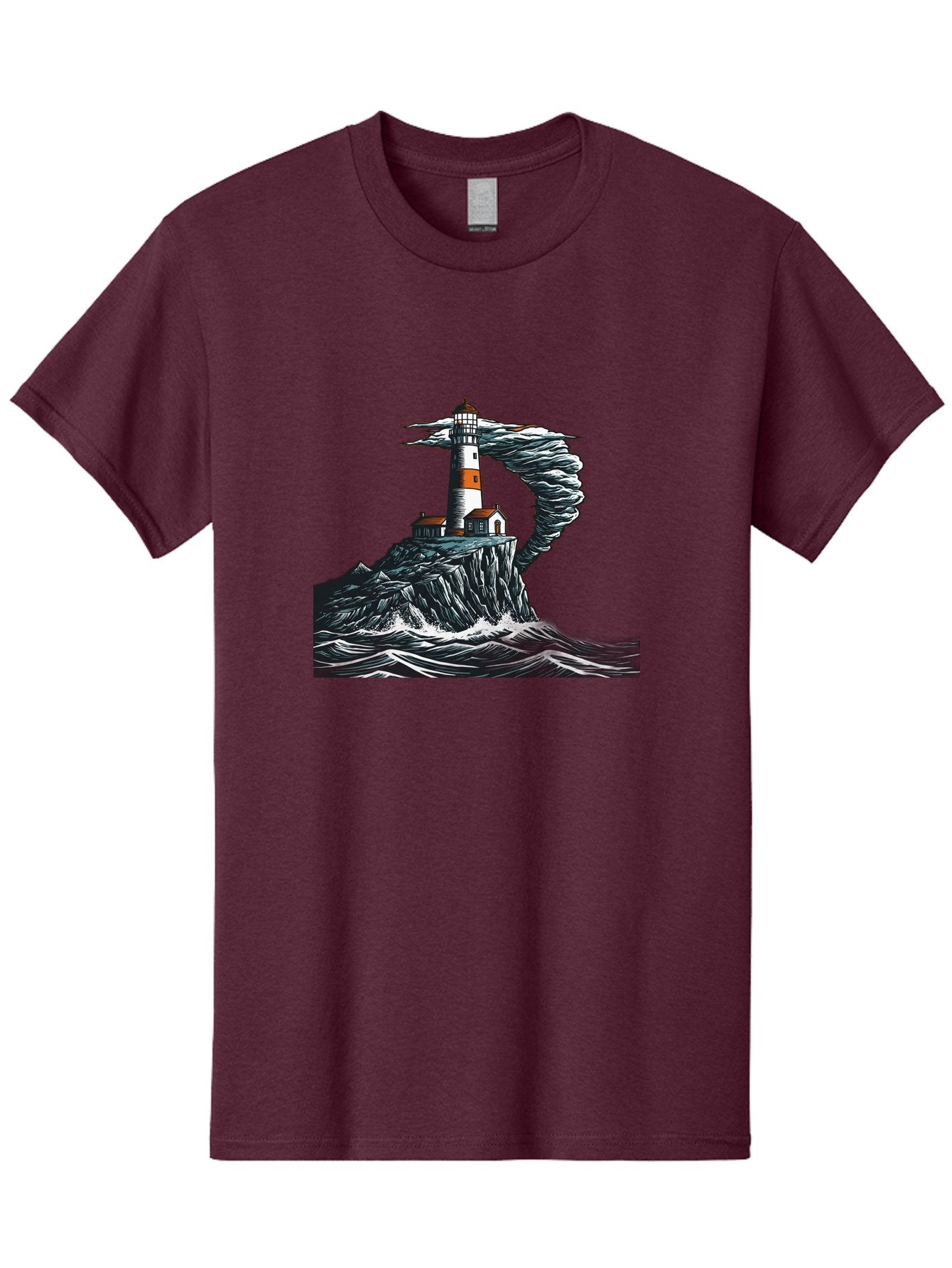 Lighthouse-In-Storm Men'S Graphic Tee, 100% Cotton, Comfortable Casual Summer Wear, Machine Washable, Vintage Camera, Old Camera, Antique Camera, Black Camera, Classic Photography, Photography Equipment, Nostalgic Device, Film Camera, Bag722 9