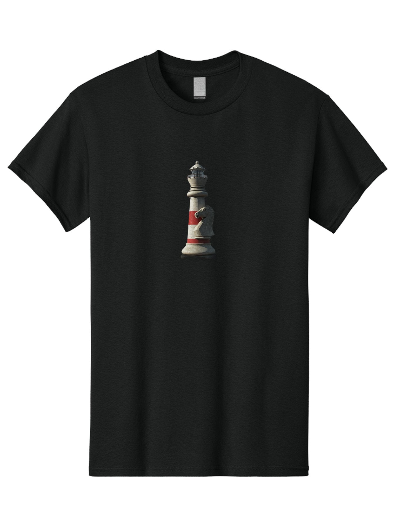 Lighthouse-Knight-Chess-Piece Men'S Graphic Tee, 100% Cotton, Comfortable Casual Summer Wear, Machine Washable, Vintage Camera, Old Camera, Antique Camera, Black Camera, Classic Photography, Photography Equipment, Nostalgic Device, Bag723 6