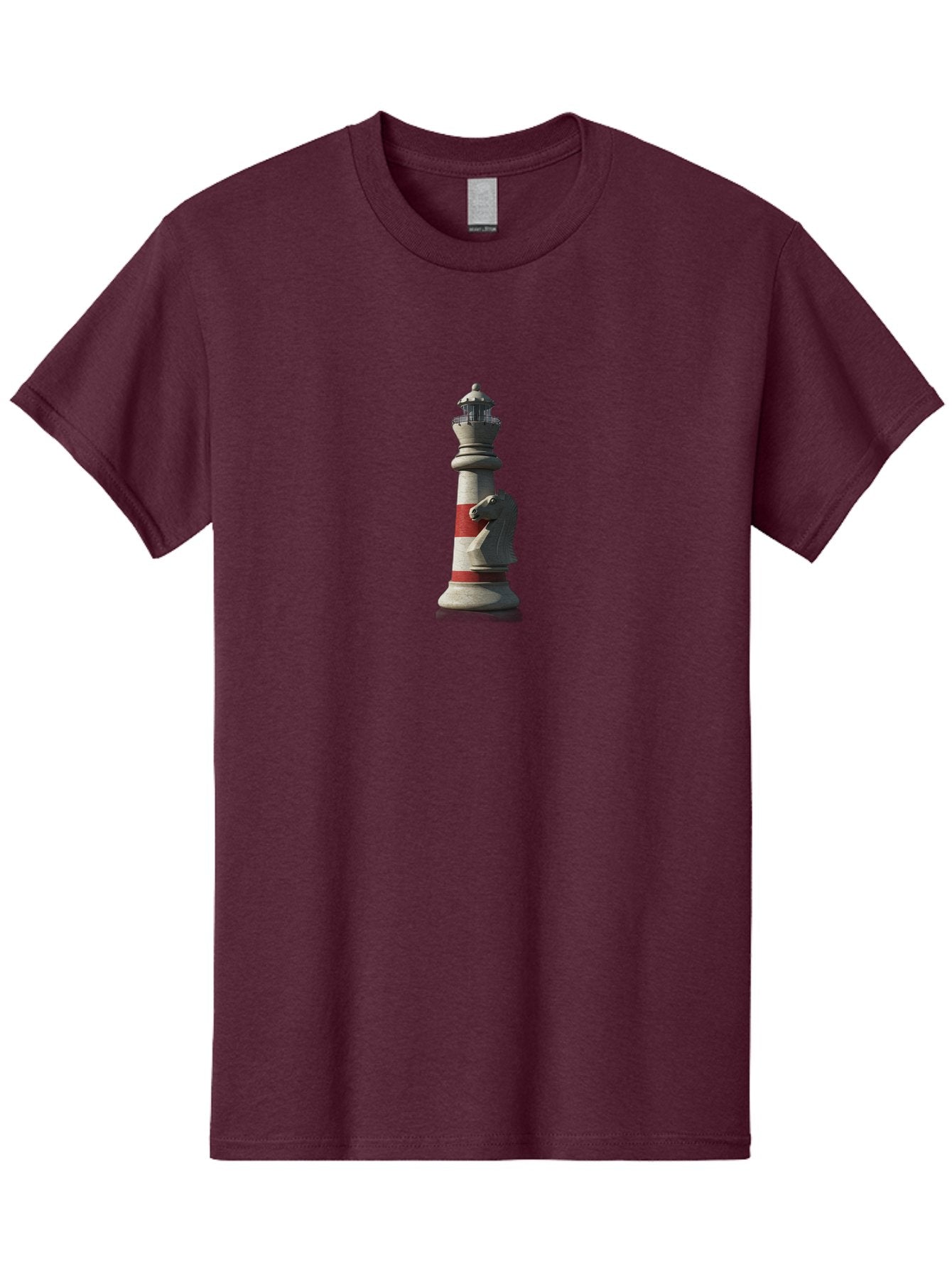 Lighthouse-Knight-Chess-Piece Men'S Graphic Tee, 100% Cotton, Comfortable Casual Summer Wear, Machine Washable, Vintage Camera, Old Camera, Antique Camera, Black Camera, Classic Photography, Photography Equipment, Nostalgic Device, Bag723 4