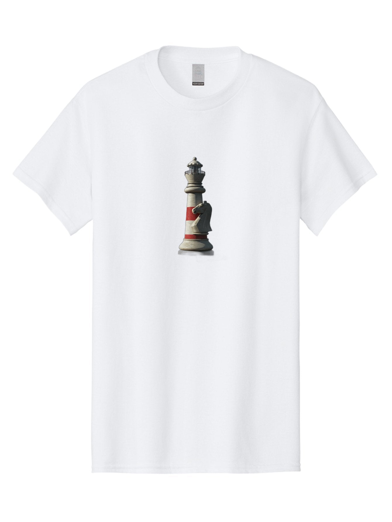 Lighthouse-Knight-Chess-Piece Men'S Graphic Tee, 100% Cotton, Comfortable Casual Summer Wear, Machine Washable, Vintage Camera, Old Camera, Antique Camera, Black Camera, Classic Photography, Photography Equipment, Nostalgic Device, Bag723