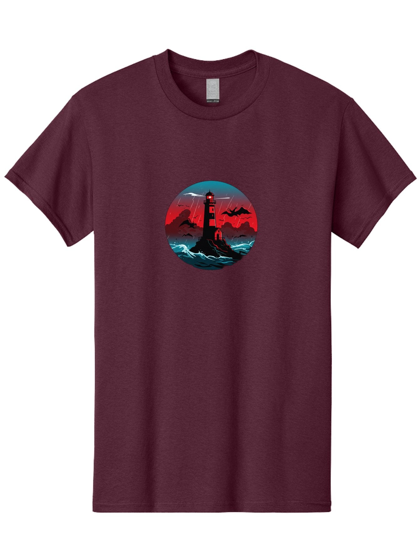 Lighthouse-Storm Men'S Graphic Tee, 100% Cotton, Comfortable Casual Summer Wear, Machine Washable, Vintage Camera, Old Camera, Antique Camera, Black Camera, Classic Photography, Photography Equipment, Nostalgic Device, Film Camera, Camera Art Bag725 14