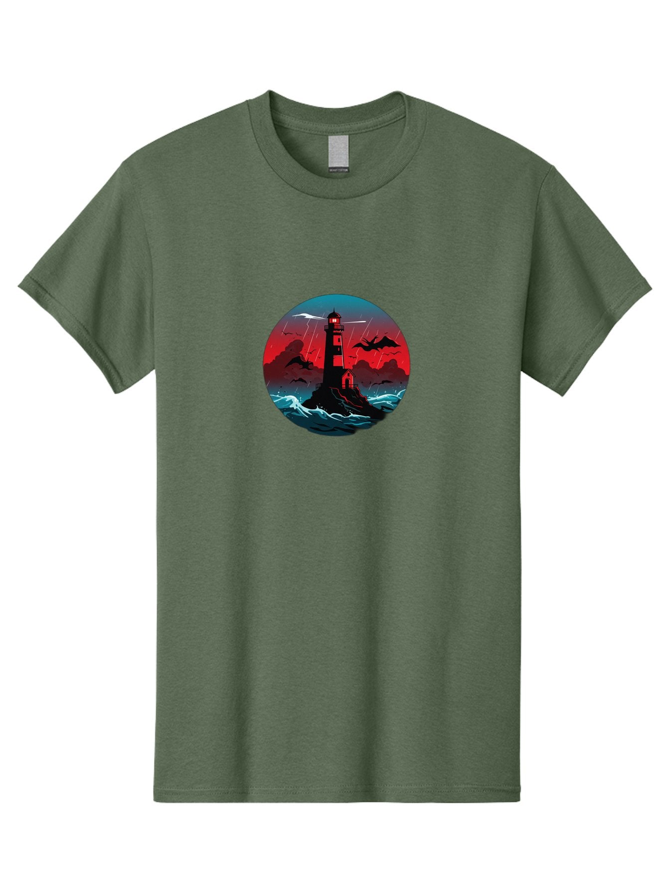 Lighthouse-Storm Men'S Graphic Tee, 100% Cotton, Comfortable Casual Summer Wear, Machine Washable, Vintage Camera, Old Camera, Antique Camera, Black Camera, Classic Photography, Photography Equipment, Nostalgic Device, Film Camera, Camera Art Bag725 15