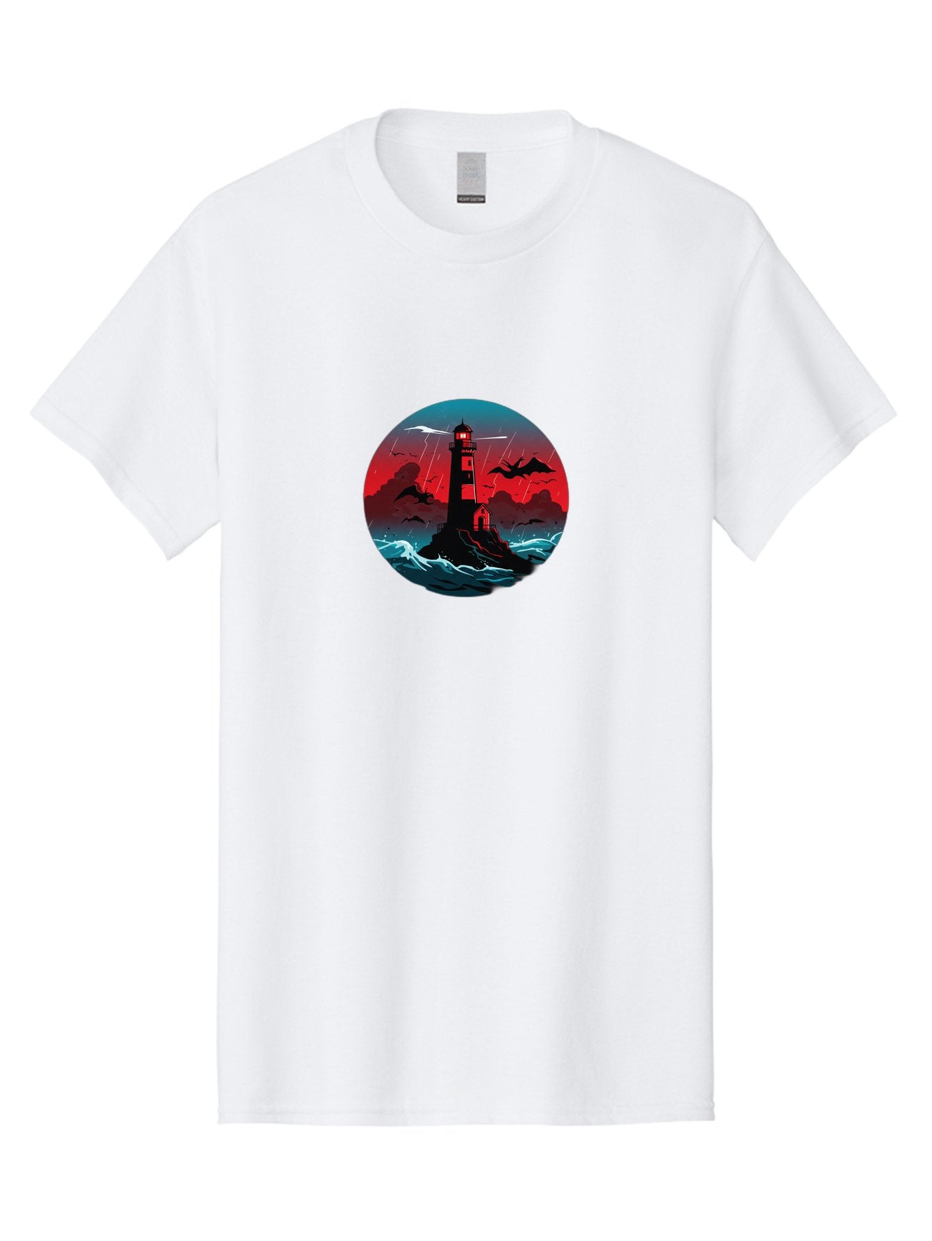 Lighthouse-Storm Men'S Graphic Tee, 100% Cotton, Comfortable Casual Summer Wear, Machine Washable, Vintage Camera, Old Camera, Antique Camera, Black Camera, Classic Photography, Photography Equipment, Nostalgic Device, Film Camera, Camera Art Bag725 9