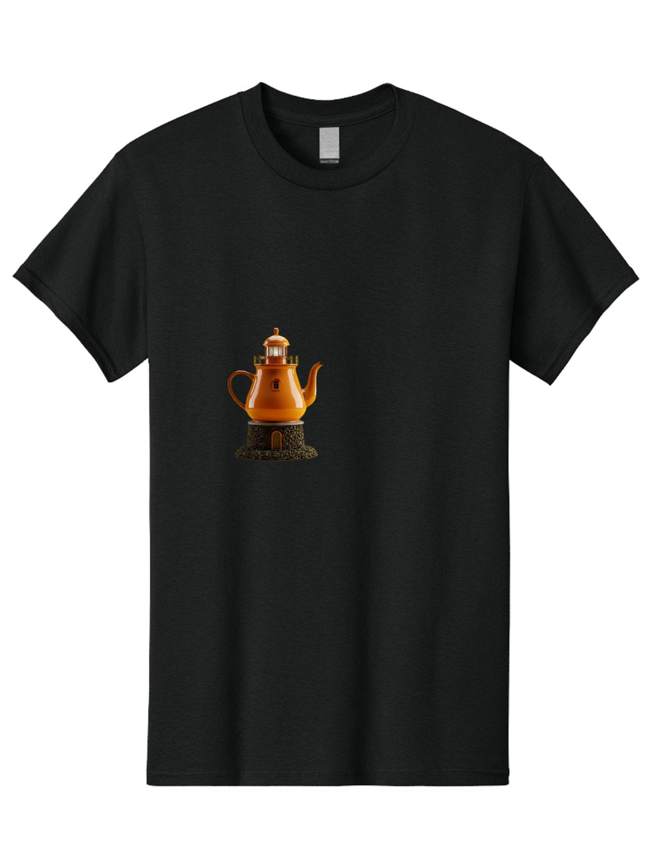 Lighthouse-Teapot Men'S Graphic Tee, 100% Cotton, Comfortable Casual Summer Wear, Machine Washable, Vintage Camera, Old Camera, Antique Camera, Black Camera, Classic Photography, Photography Equipment, Nostalgic Device, Film Camera, Camera Art Bag726 4