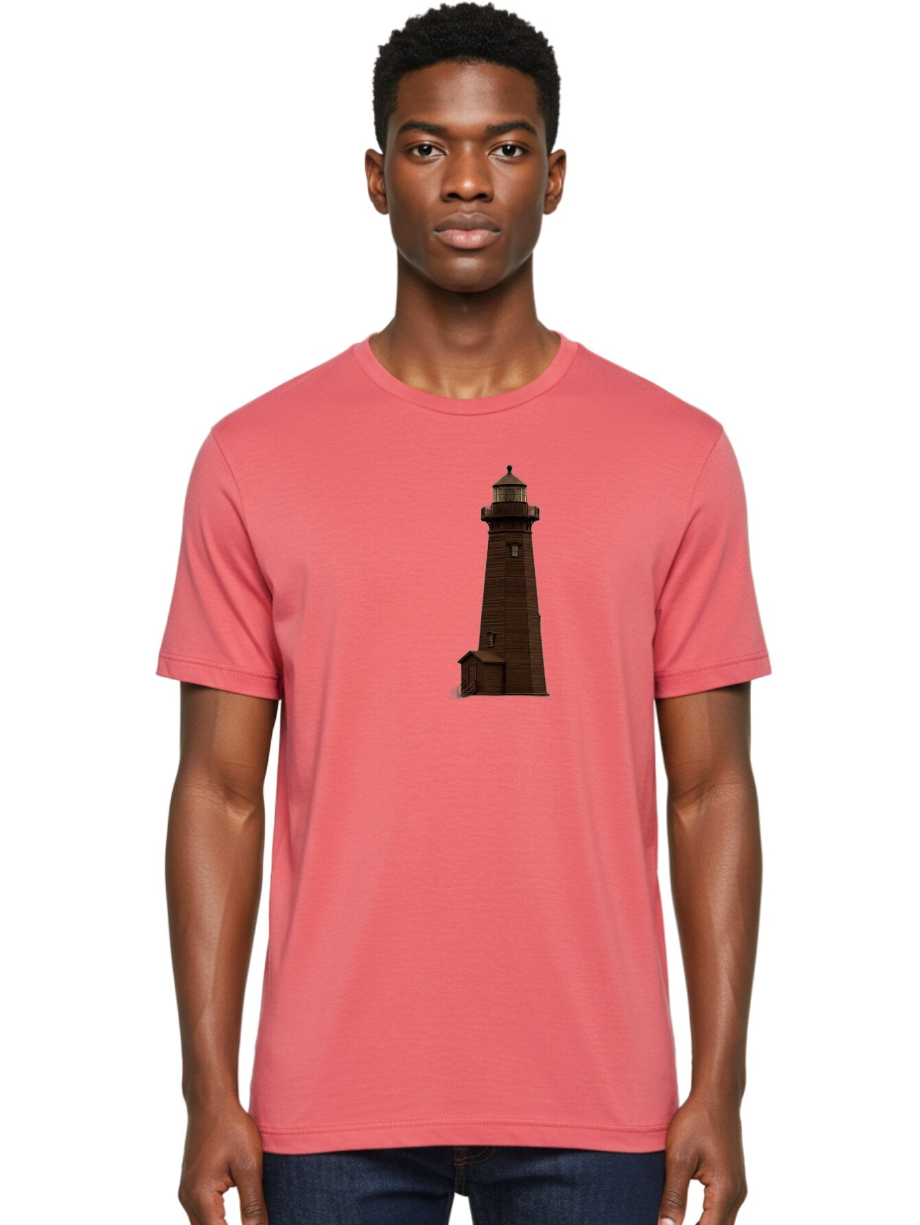 Lighthouse Men'S Graphic Tee, 100% Cotton, Comfortable Casual Summer Wear, Machine Washable, Vintage Camera, Old Camera, Antique Camera, Black Camera, Classic Photography, Photography Equipment, Nostalgic Device, Film Camera, Camera Art Bag727 21