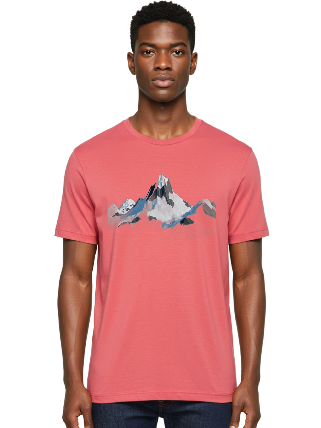 Low-Poly-Mountain-Landscape Men'S Graphic Tee, 100% Cotton, Comfortable Casual Summer Wear, Machine Washable, Vintage Camera, Old Camera, Antique Camera, Black Camera, Classic Photography, Photography Equipment, Nostalgic Device, Film Camera, Bag733 25