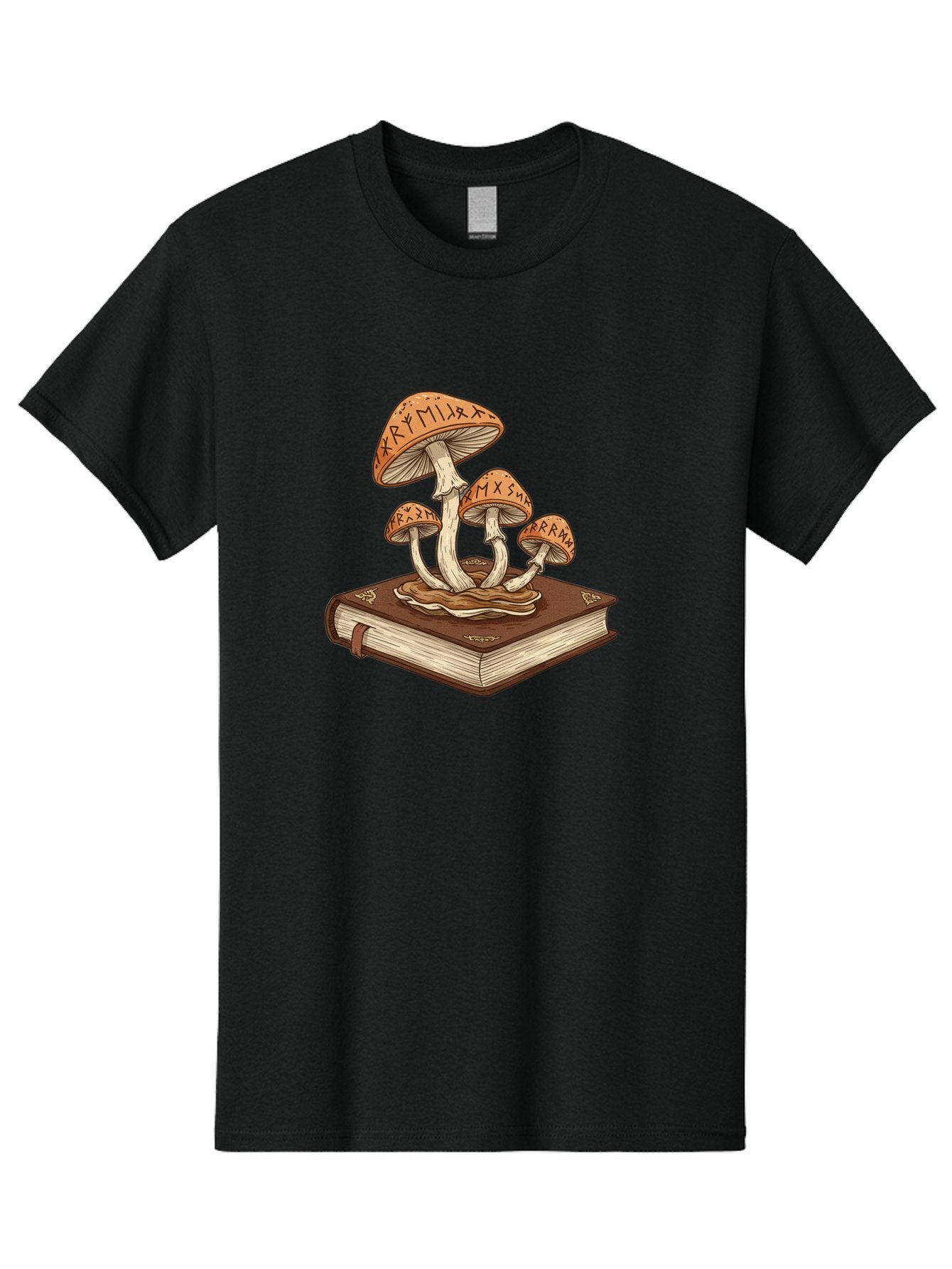 Magic-Mushrooms-On-Book Men'S Graphic Tee, 100% Cotton, Comfortable Casual Summer Wear, Machine Washable, Vintage Camera, Old Camera, Antique Camera, Black Camera, Classic Photography, Photography Equipment, Nostalgic Device, Film Camera, Bag741 9