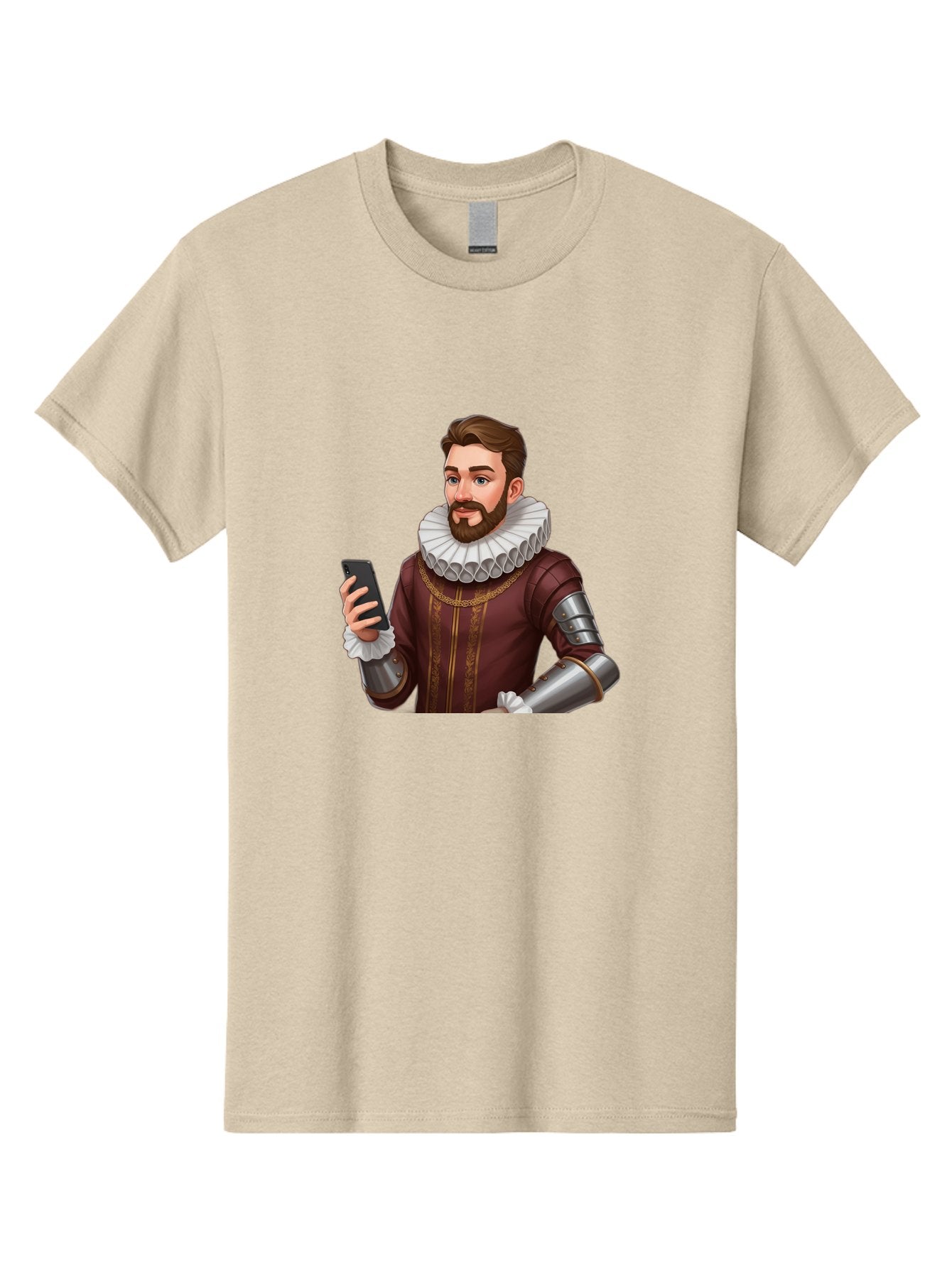 Man-In-Armor-With-Smartphone Men'S Graphic Tee, 100% Cotton, Comfortable Casual Summer Wear, Machine Washable, Vintage Camera, Old Camera, Antique Camera, Black Camera, Classic Photography, Photography Equipment, Nostalgic Device, Film Camera, Bag743 6