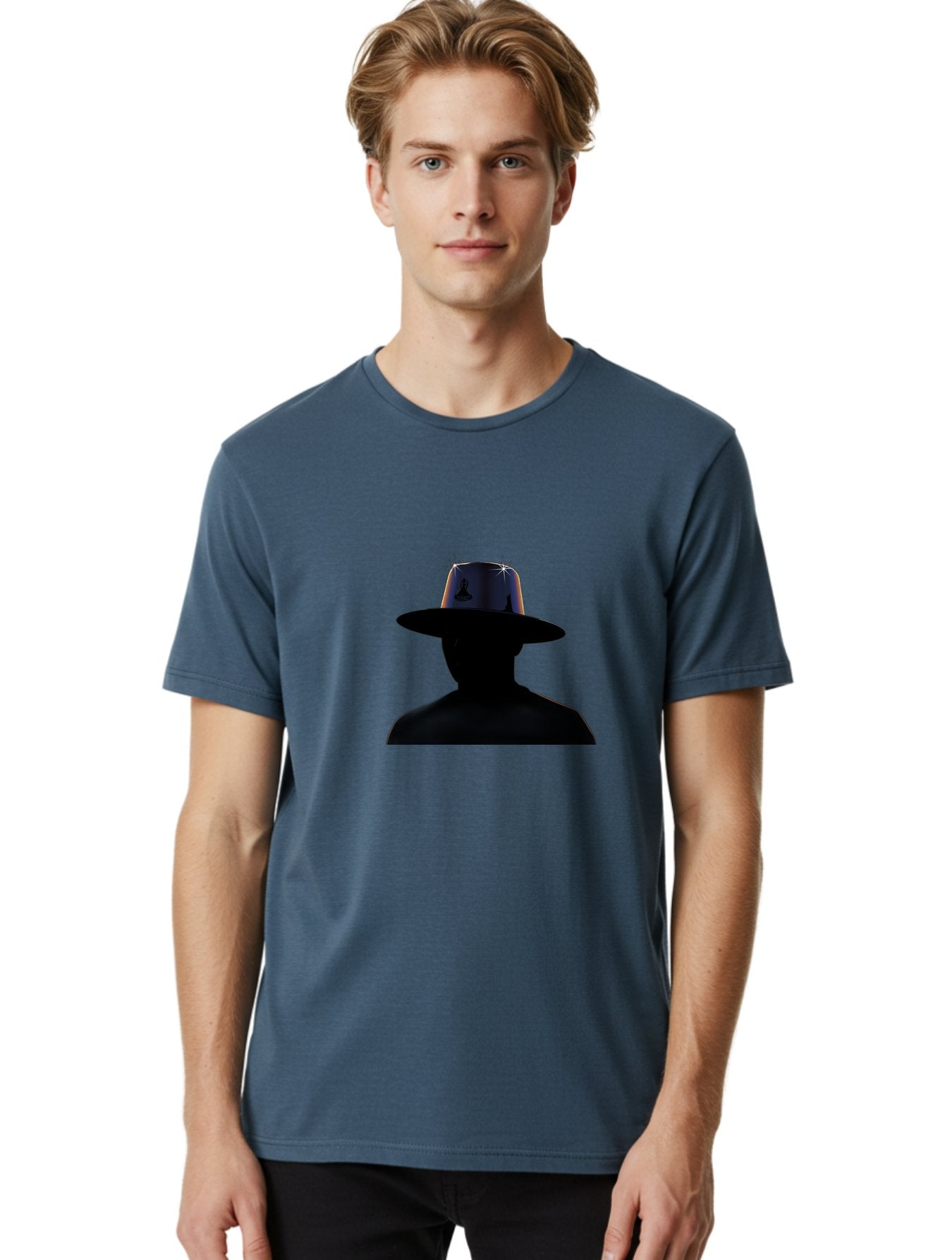 Man-In-Hat Men'S Graphic Tee, 100% Cotton, Comfortable Casual Summer Wear, Machine Washable, Vintage Camera, Old Camera, Antique Camera, Black Camera, Classic Photography, Photography Equipment, Nostalgic Device, Film Camera, Camera Art Bag744 28