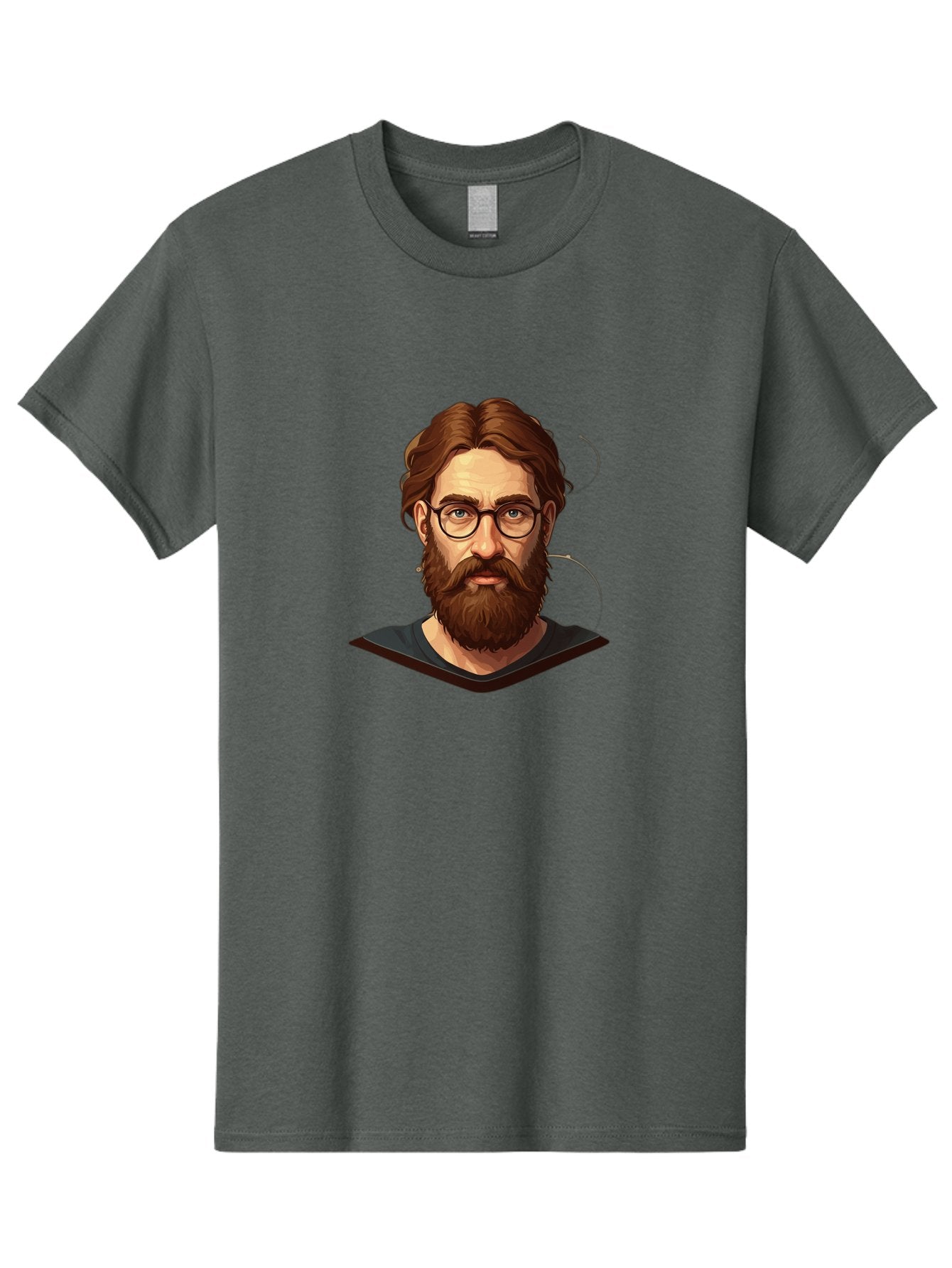 Man-With-Beard-And-Glasses Men'S Graphic Tee, 100% Cotton, Comfortable Casual Summer Wear, Machine Washable, Vintage Camera, Old Camera, Antique Camera, Black Camera, Classic Photography, Photography Equipment, Nostalgic Device, Film Camera, Bag749 9
