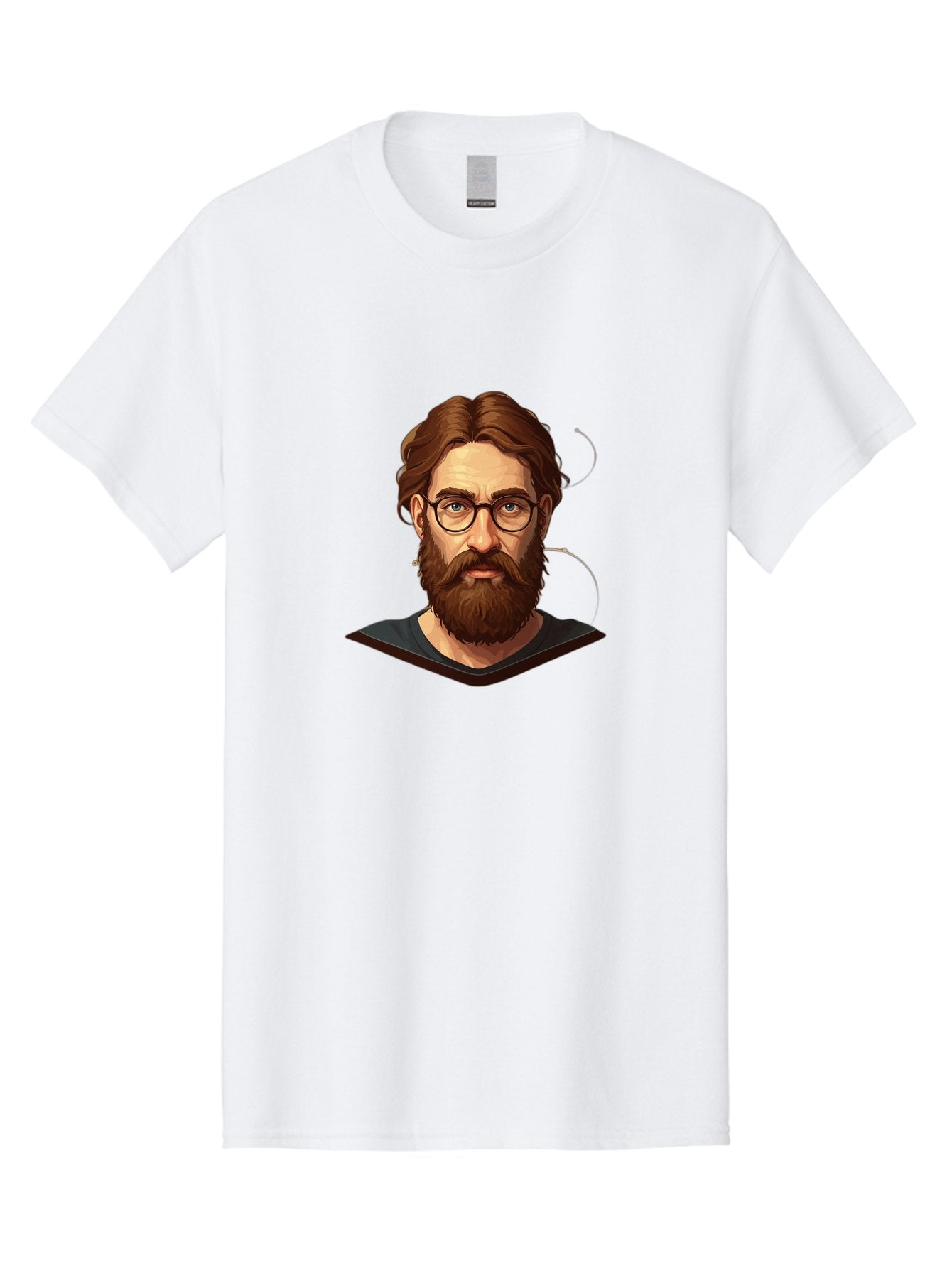 Man-With-Beard-And-Glasses Men'S Graphic Tee, 100% Cotton, Comfortable Casual Summer Wear, Machine Washable, Vintage Camera, Old Camera, Antique Camera, Black Camera, Classic Photography, Photography Equipment, Nostalgic Device, Film Camera, Bag749