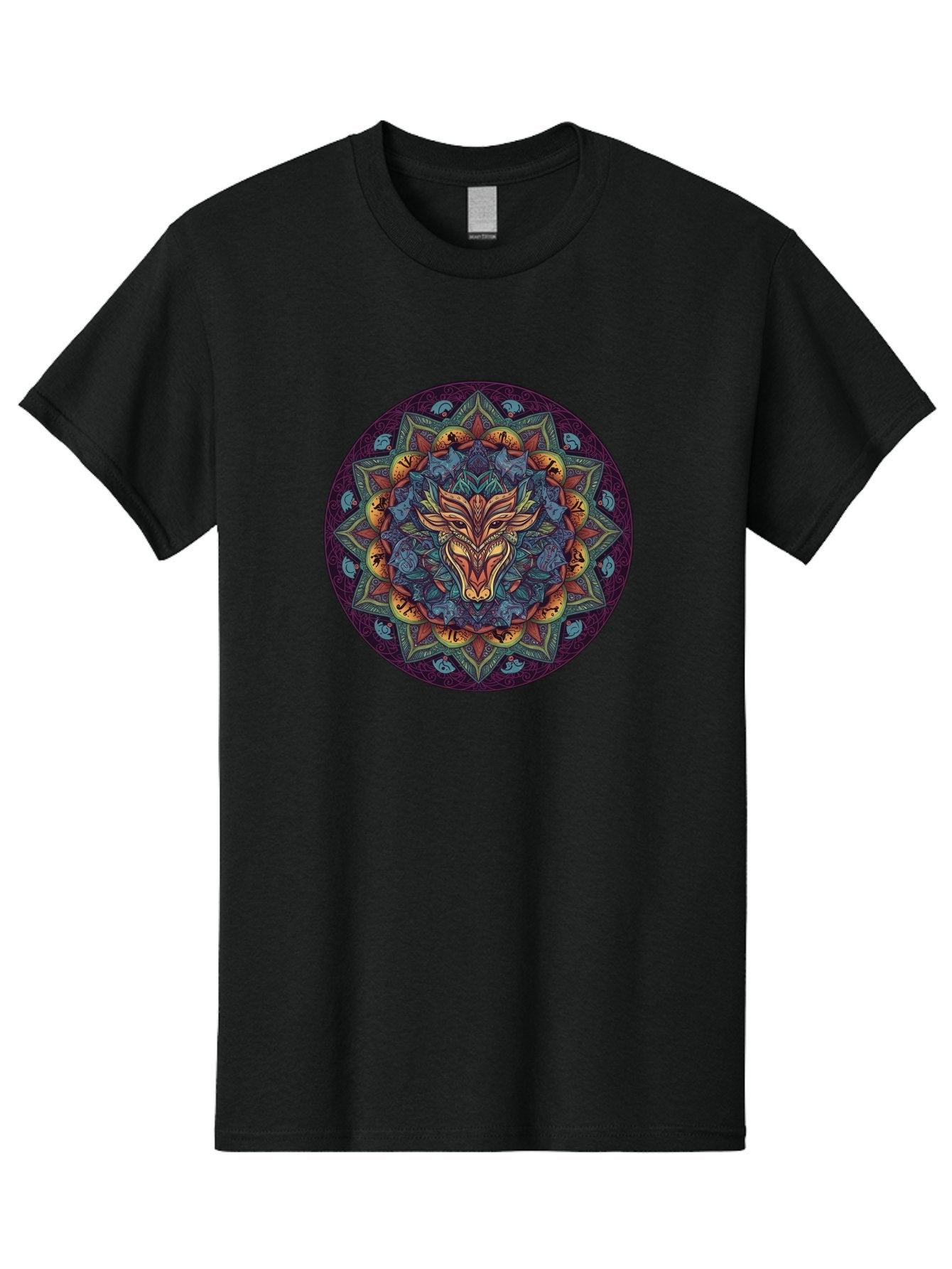 Mandala-Wolf Men'S Graphic Tee, 100% Cotton, Comfortable Casual Summer Wear, Machine Washable, Vintage Camera, Old Camera, Antique Camera, Black Camera, Classic Photography, Photography Equipment, Nostalgic Device, Film Camera, Camera Art Bag755 11