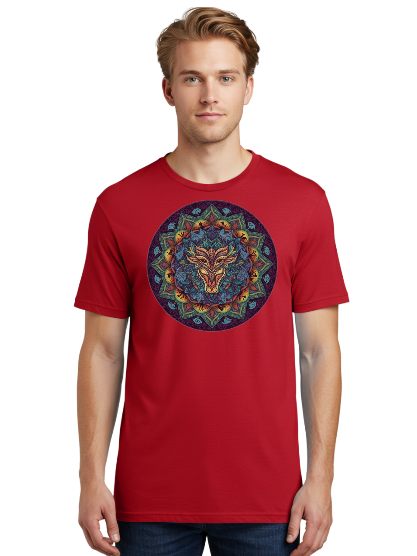 Mandala-Wolf Men'S Graphic Tee, 100% Cotton, Comfortable Casual Summer Wear, Machine Washable, Vintage Camera, Old Camera, Antique Camera, Black Camera, Classic Photography, Photography Equipment, Nostalgic Device, Film Camera, Camera Art Bag755 22