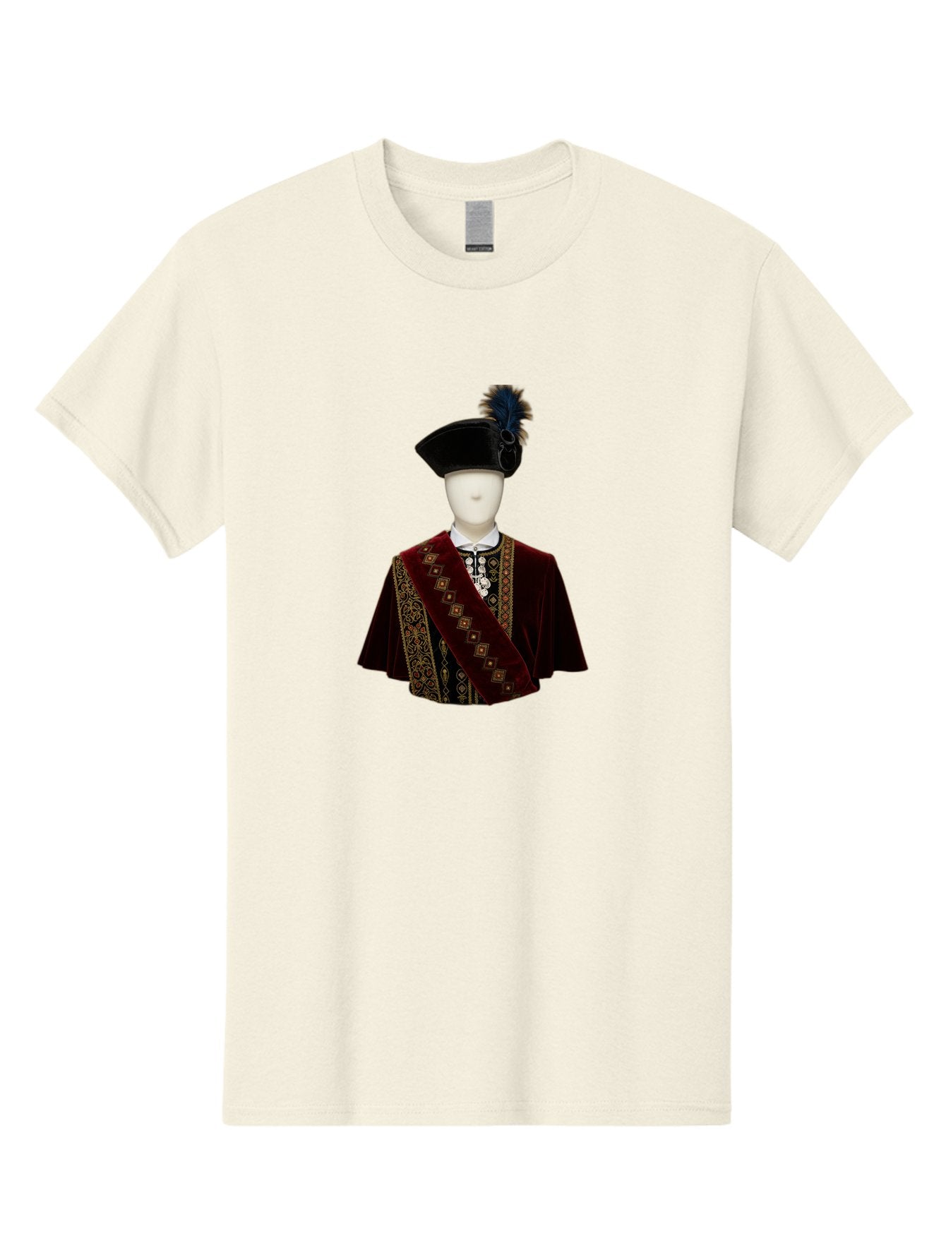 Mannequin-In-Sash-Coat-And-Hat Men'S Graphic Tee, 100% Cotton, Comfortable Casual Summer Wear, Machine Washable, Vintage Camera, Old Camera, Antique Camera, Black Camera, Classic Photography, Photography Equipment, Nostalgic Device, Bag759 3