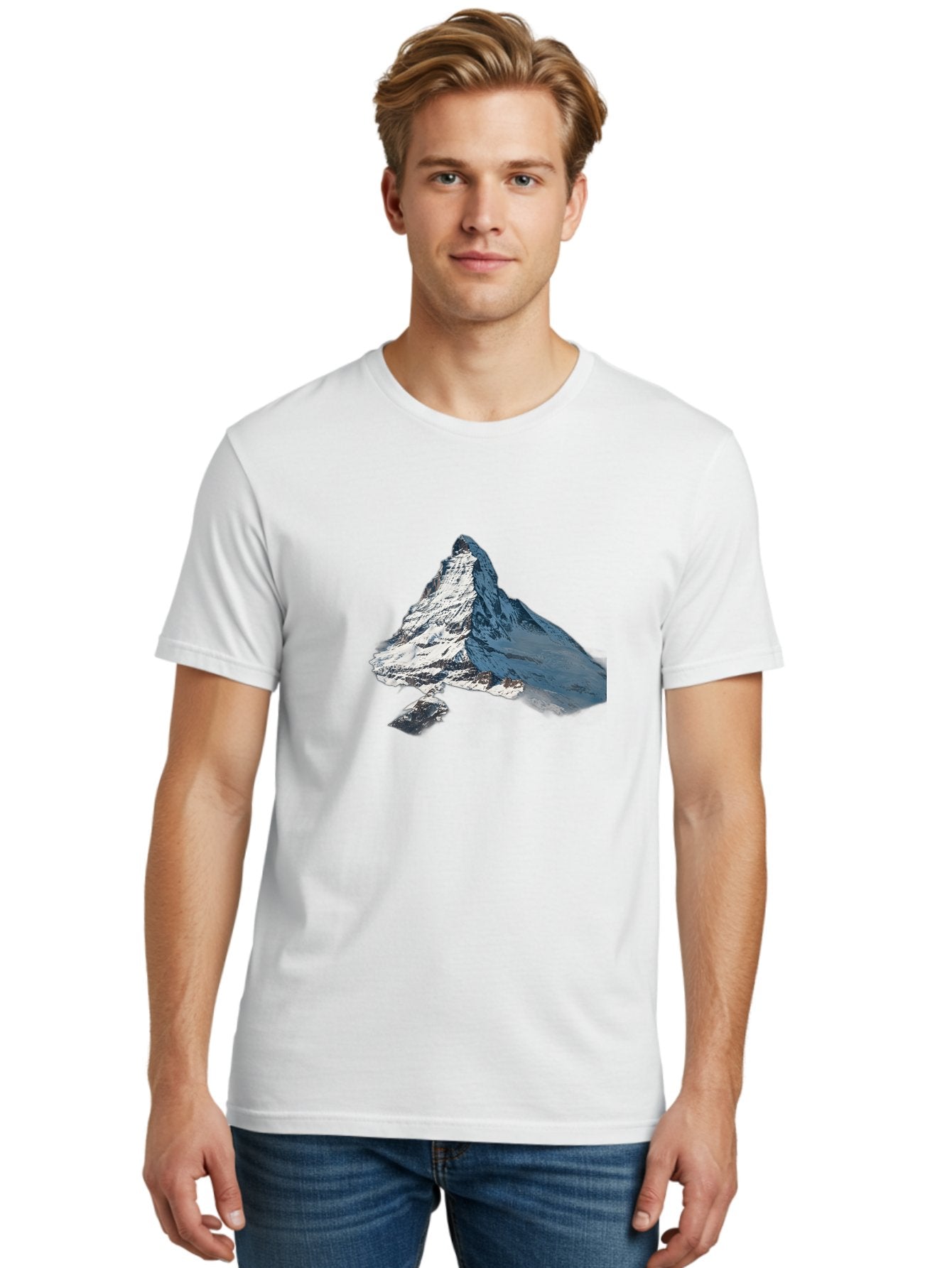 Matterhorn-1 Men'S Graphic Tee, 100% Cotton, Comfortable Casual Summer Wear, Machine Washable, Vintage Camera, Old Camera, Antique Camera, Black Camera, Classic Photography, Photography Equipment, Nostalgic Device, Film Camera, Camera Art Bag762 26