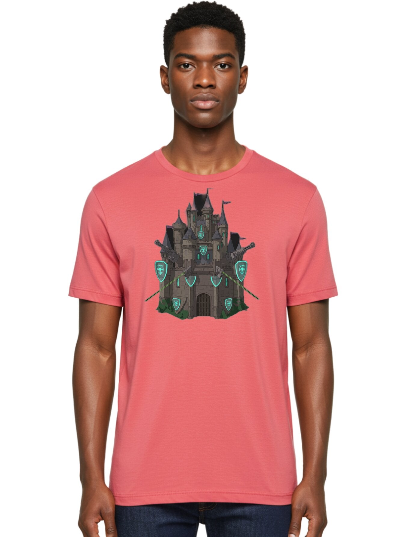 Medieval-Castle-1 Men'S Graphic Tee, 100% Cotton, Comfortable Casual Summer Wear, Machine Washable, Vintage Camera, Old Camera, Antique Camera, Black Camera, Classic Photography, Photography Equipment, Nostalgic Device, Film Camera, Camera Art Bag764 27