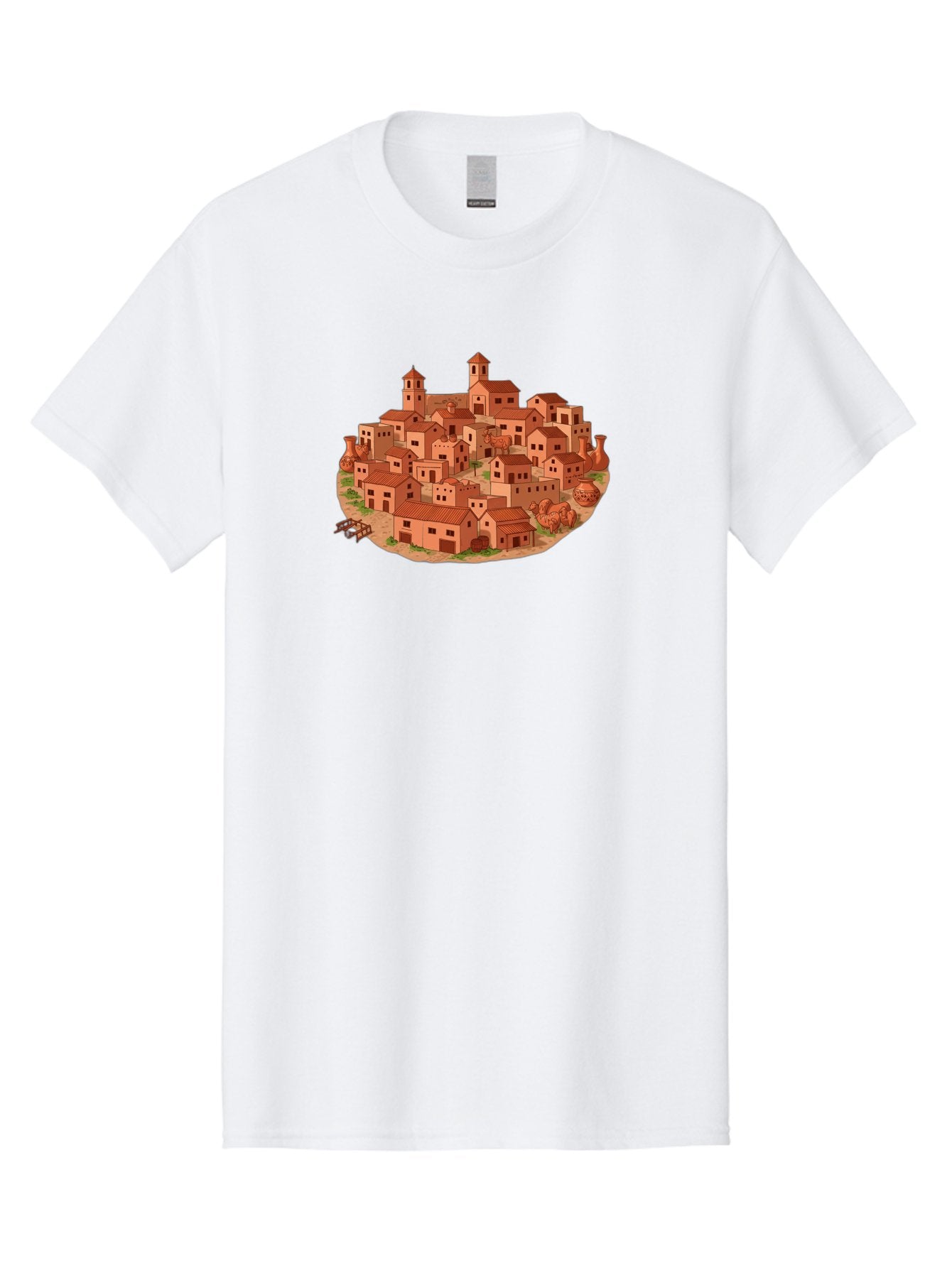 Medieval-Village-1 Men'S Graphic Tee, 100% Cotton, Comfortable Casual Summer Wear, Machine Washable, Vintage Camera, Old Camera, Antique Camera, Black Camera, Classic Photography, Photography Equipment, Nostalgic Device, Film Camera, Bag768 14