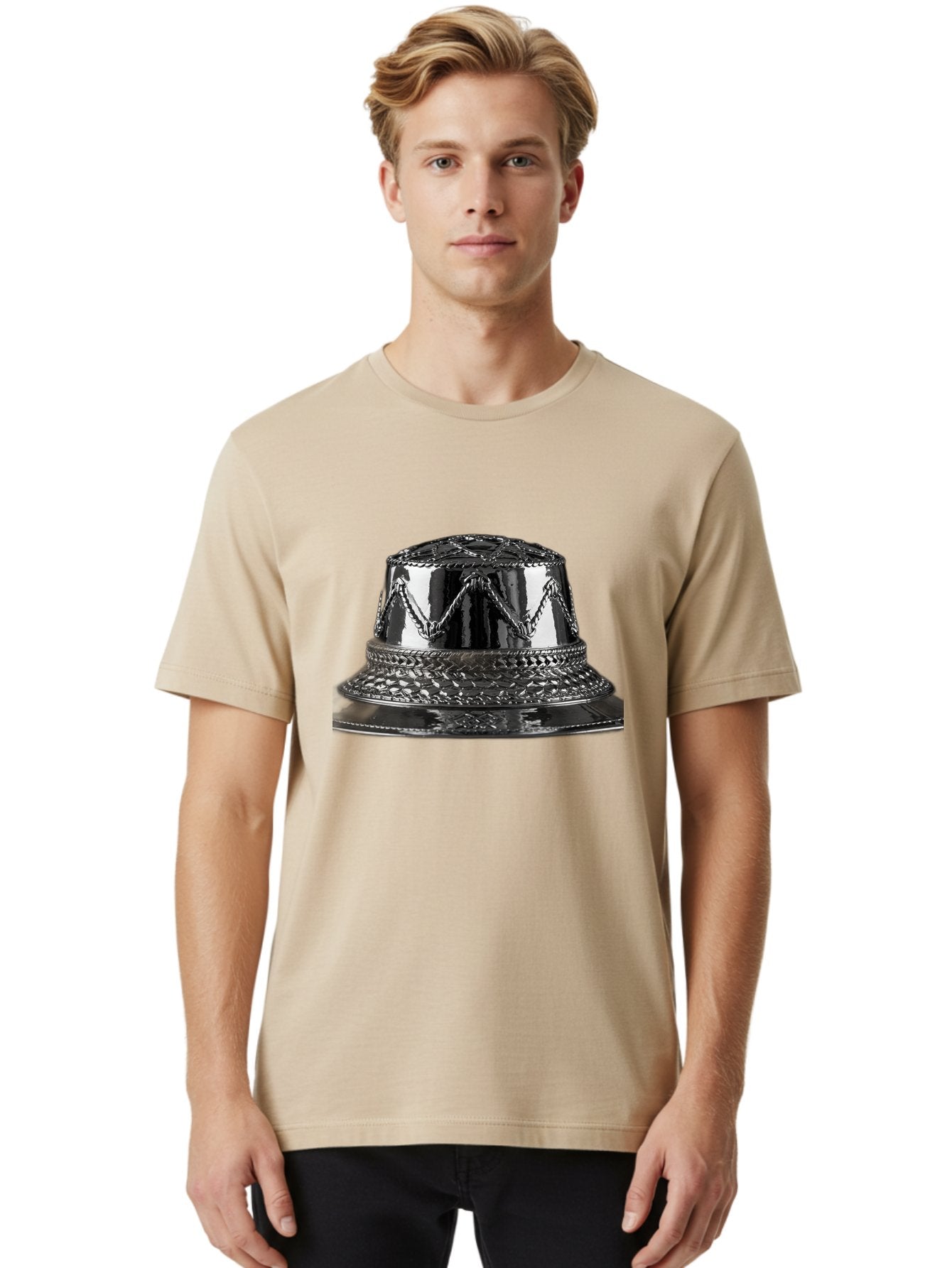 Metallic-Fedora Men'S Graphic Tee, 100% Cotton, Comfortable Casual Summer Wear, Machine Washable, Vintage Camera, Old Camera, Antique Camera, Black Camera, Classic Photography, Photography Equipment, Nostalgic Device, Film Camera, Camera Art Bag778 20