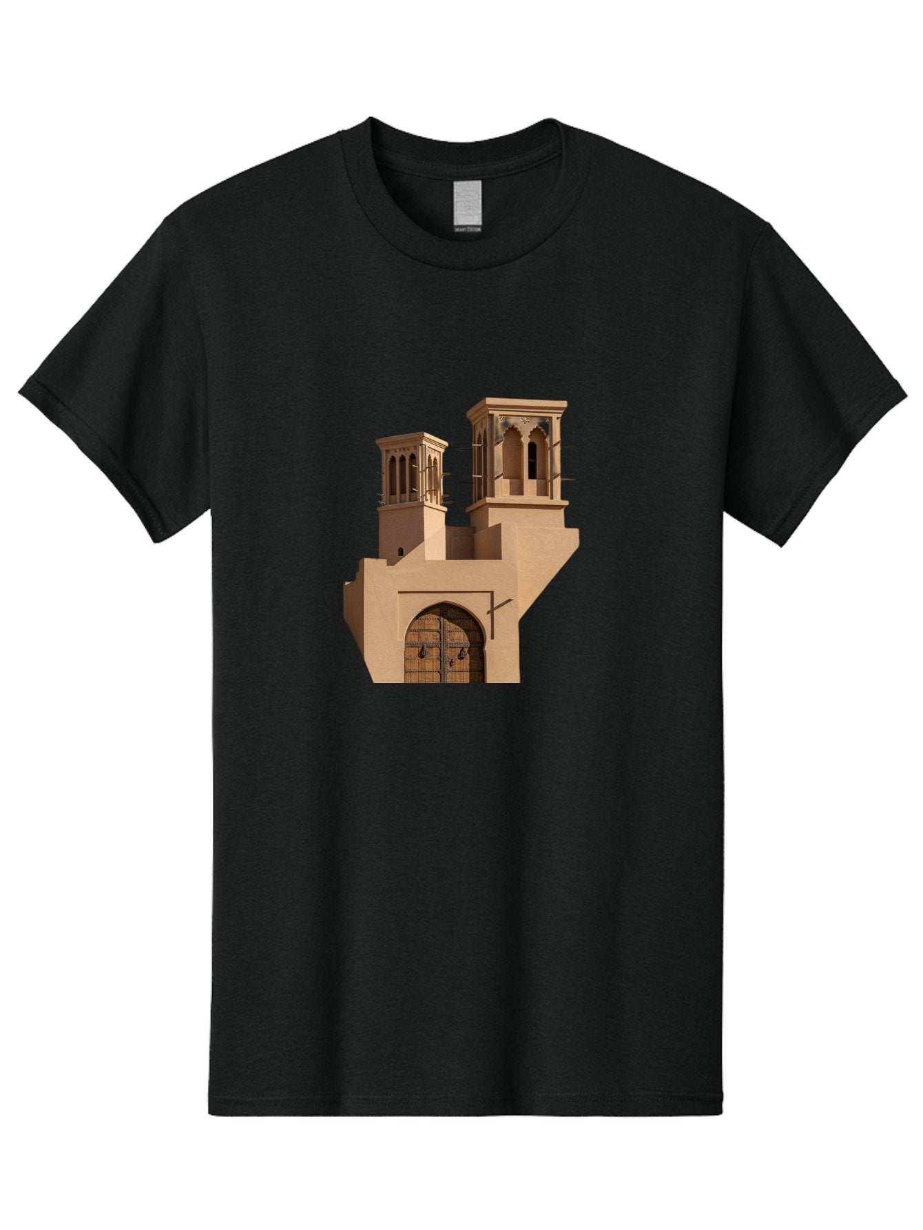 Middle-Eastern-Architecture Men'S Graphic Tee, 100% Cotton, Comfortable Casual Summer Wear, Machine Washable, Vintage Camera, Old Camera, Antique Camera, Black Camera, Classic Photography, Photography Equipment, Nostalgic Device, Film Camera, Bag786