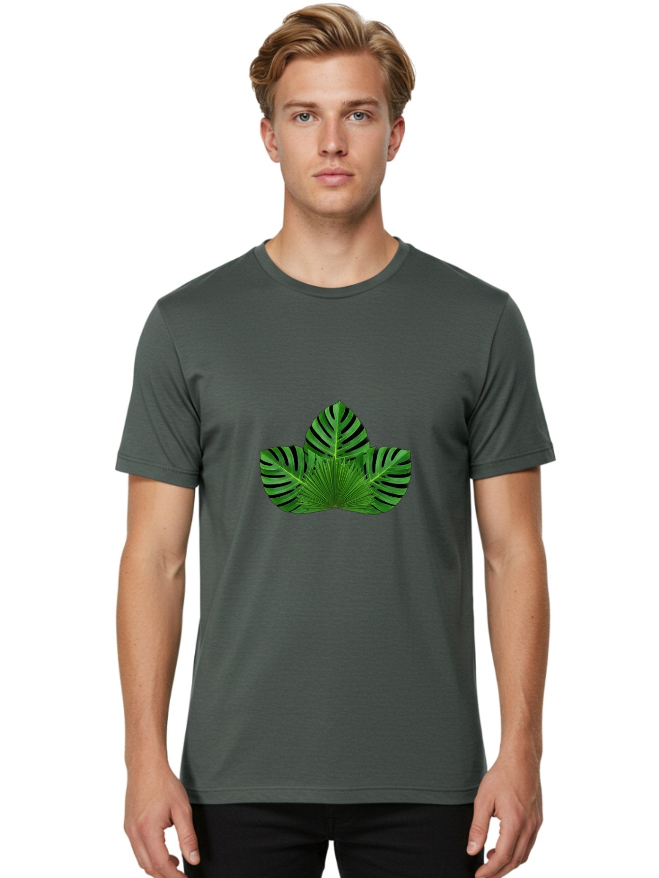 Monstera-Leaf Men'S Graphic Tee, 100% Cotton, Comfortable Casual Summer Wear, Machine Washable, Vintage Camera, Old Camera, Antique Camera, Black Camera, Classic Photography, Photography Equipment, Nostalgic Device, Film Camera, Camera Art Bag806 16