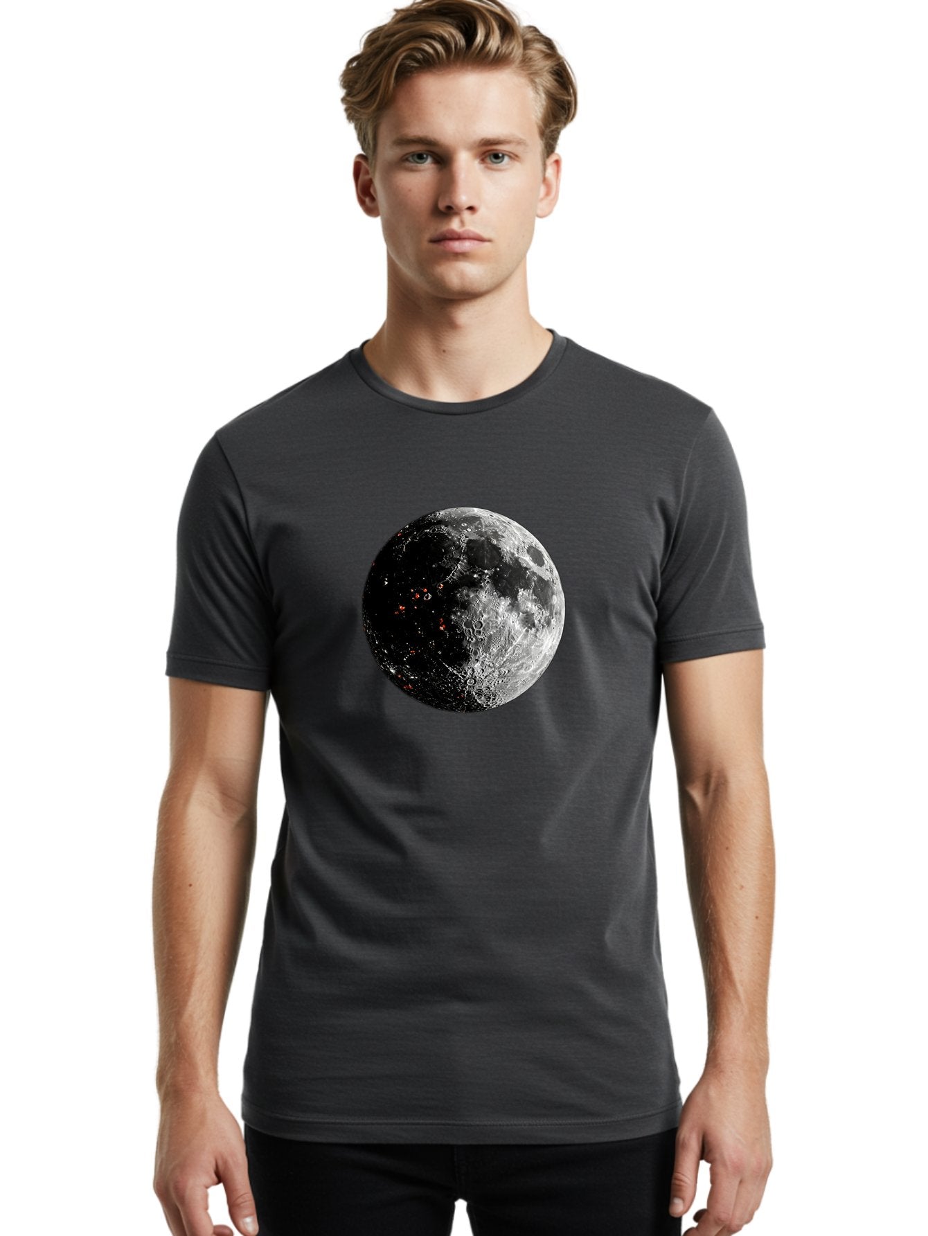 Moon-2 Men'S Graphic Tee, 100% Cotton, Comfortable Casual Summer Wear, Machine Washable, Vintage Camera, Old Camera, Antique Camera, Black Camera, Classic Photography, Photography Equipment, Nostalgic Device, Film Camera, Camera Art Bag808 16