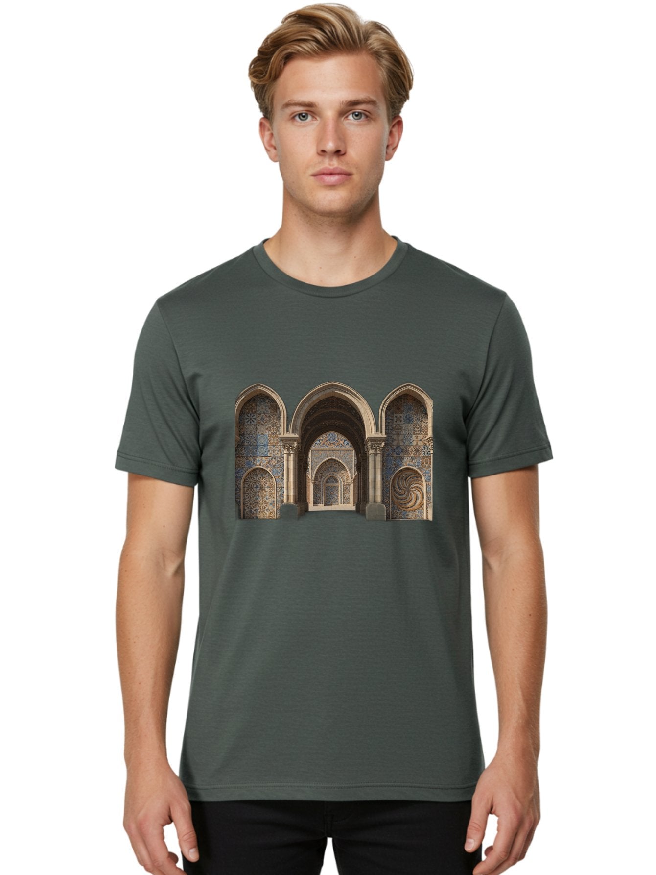 Moorish-Archway Men'S Graphic Tee, 100% Cotton, Comfortable Casual Summer Wear, Machine Washable, Vintage Camera, Old Camera, Antique Camera, Black Camera, Classic Photography, Photography Equipment, Nostalgic Device, Film Camera, Camera Art Bag812 20